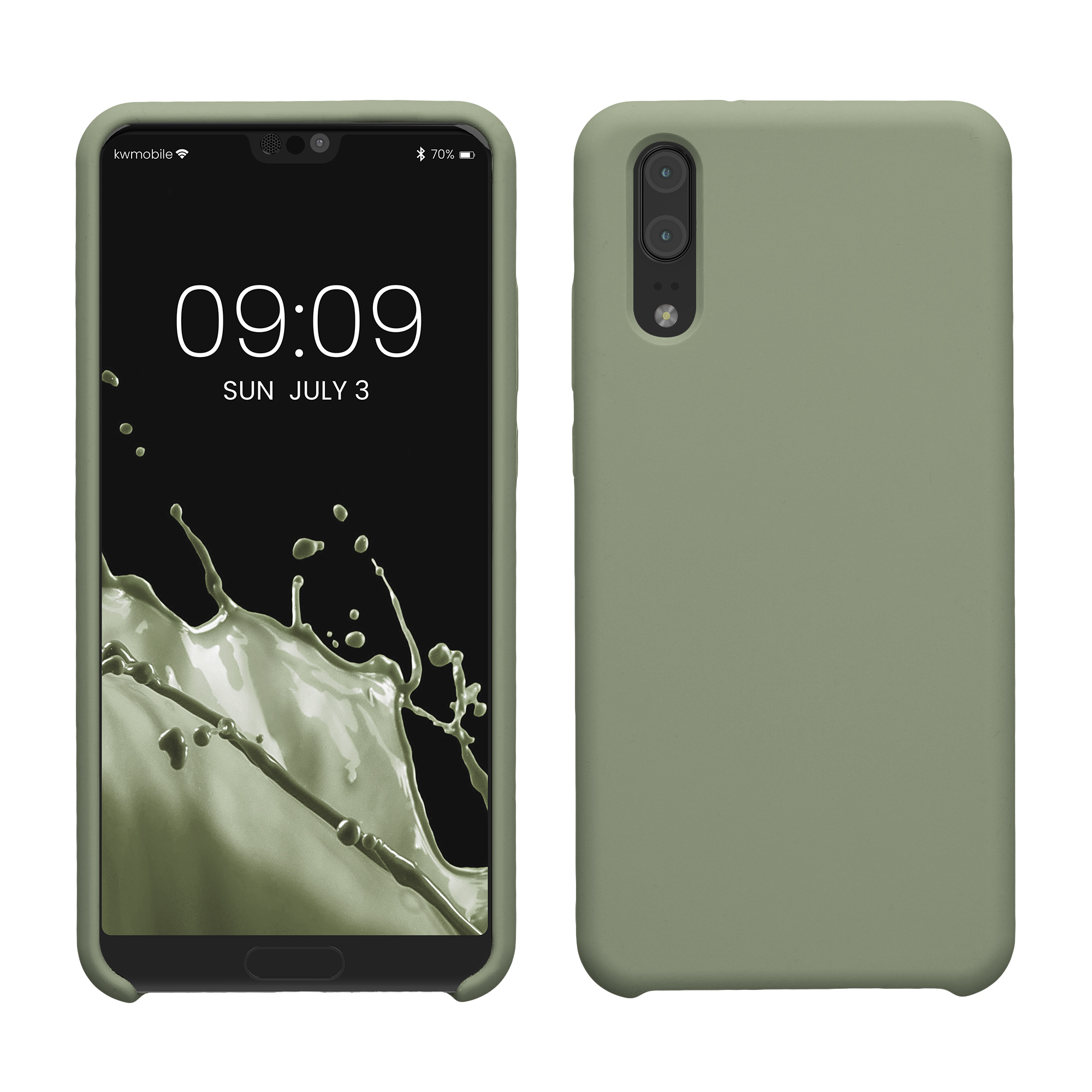 Kryt kwmobile pro Huawei P20, šedozelená