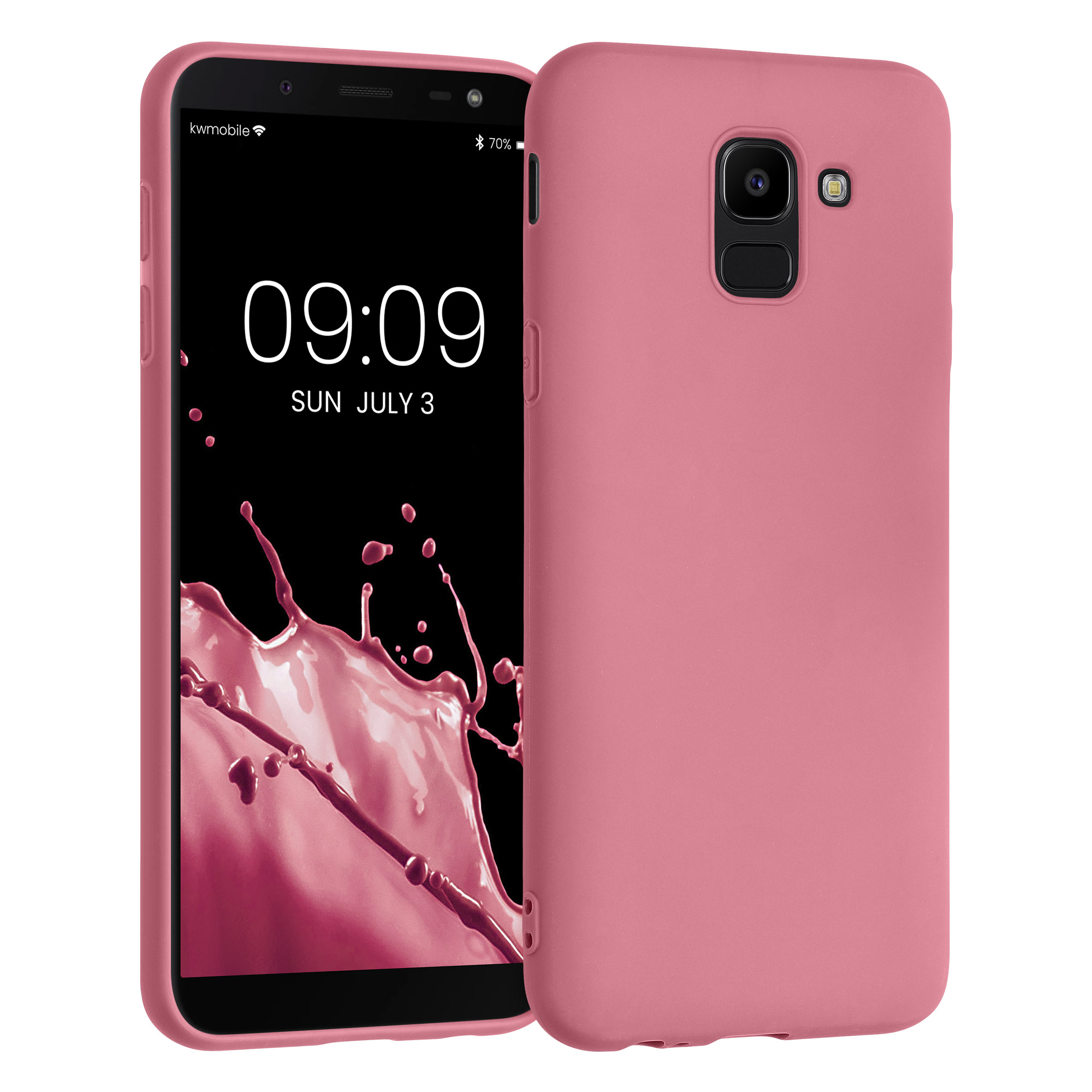 Kryt na mobil Samsung Galaxy J6 kwmobile TPU tmavě růžový