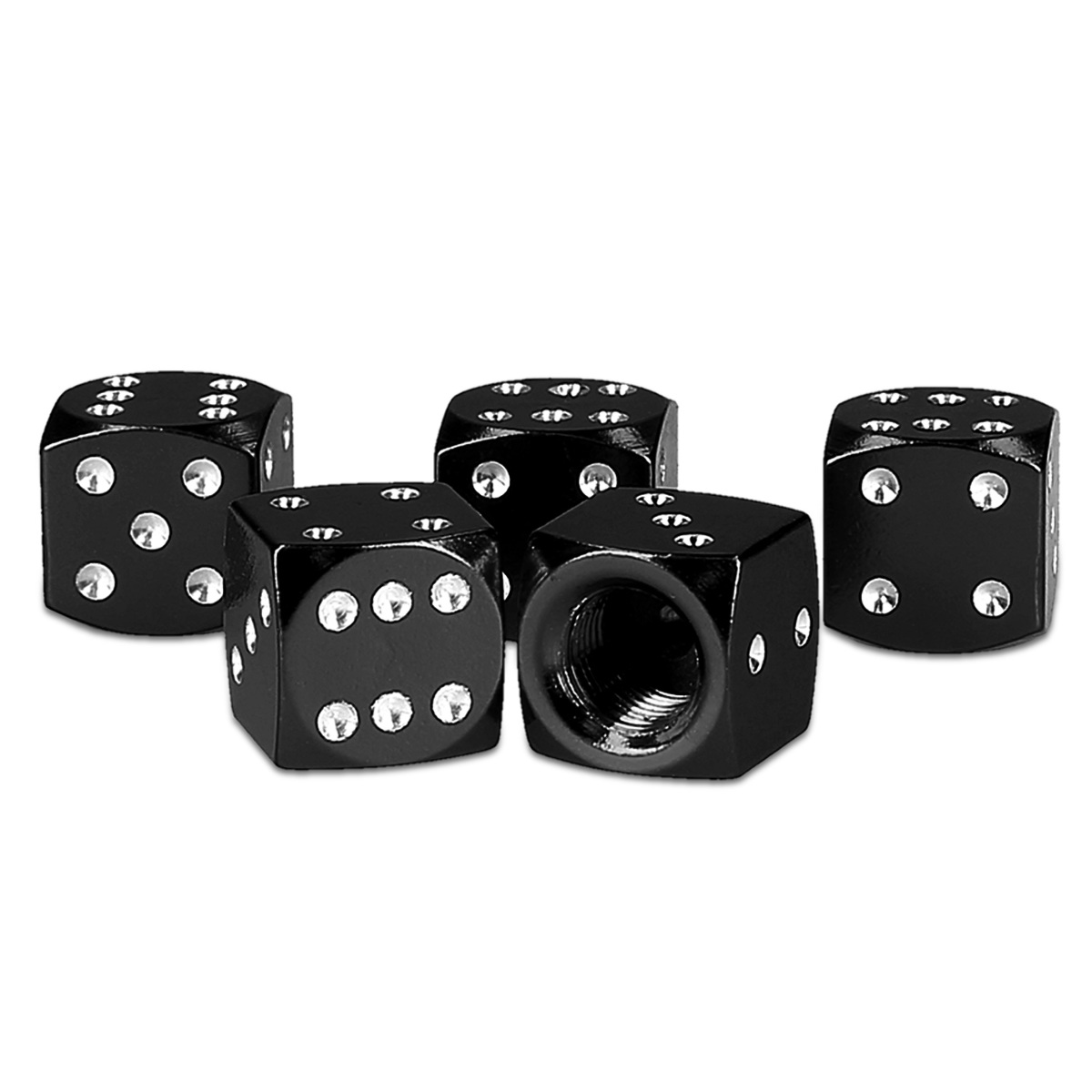 Kovové čepičky ventilků kwmobile pro auto, kolo a motocykl - set of 5 tire stem car wheel dustproof cap