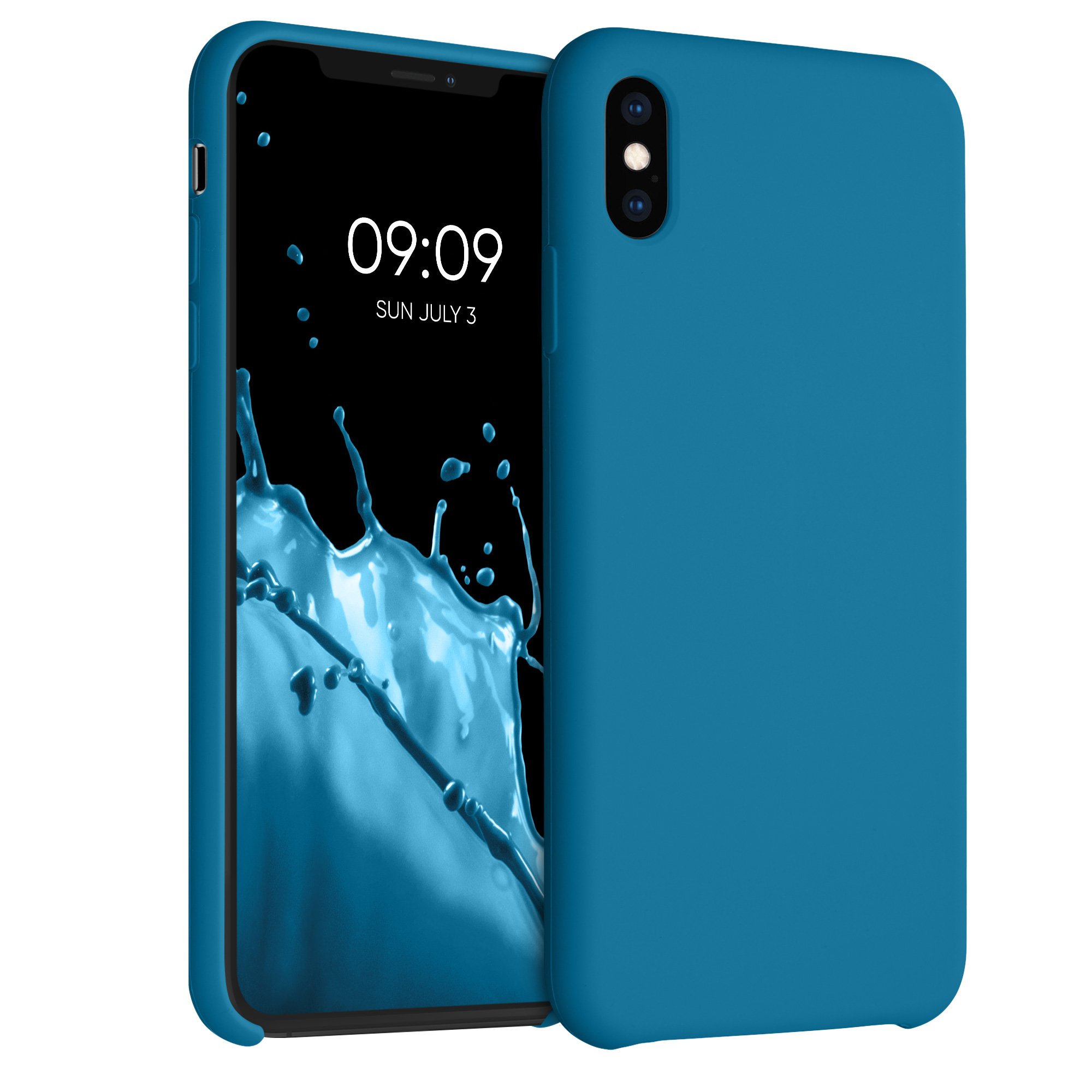 Silikonový kryt na mobil kwmobile pro Apple iPhone XS Max - karibská modrá