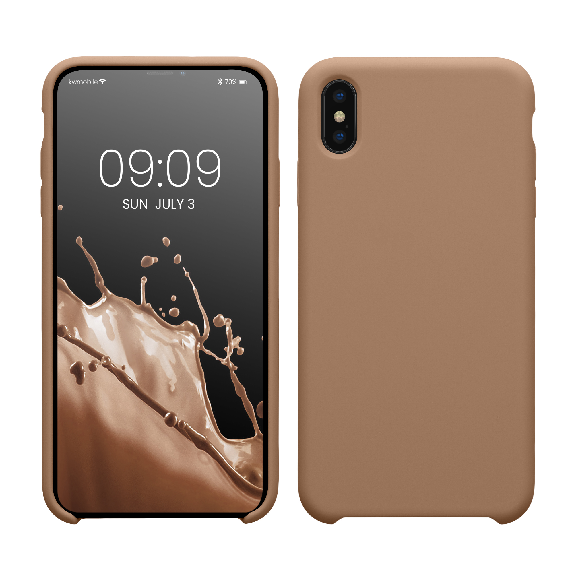 Silikonový kryt na mobil kwmobile pro Apple iPhone XS Max - cappuccino