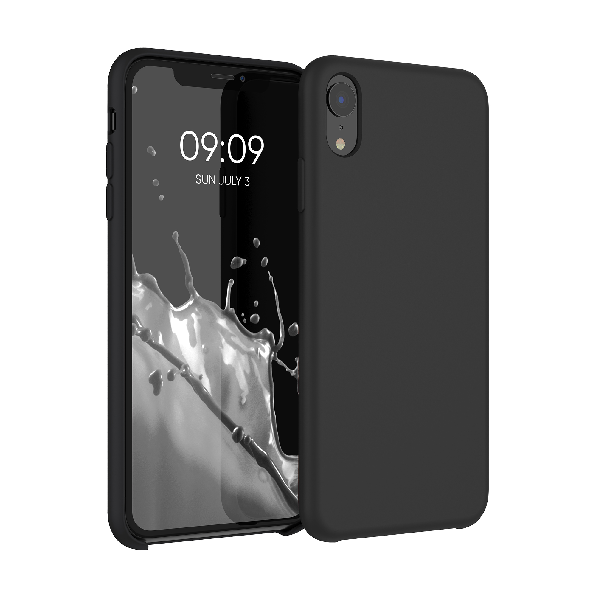 Silikonový kryt na mobil kwmobile pro Apple iPhone XR - černá