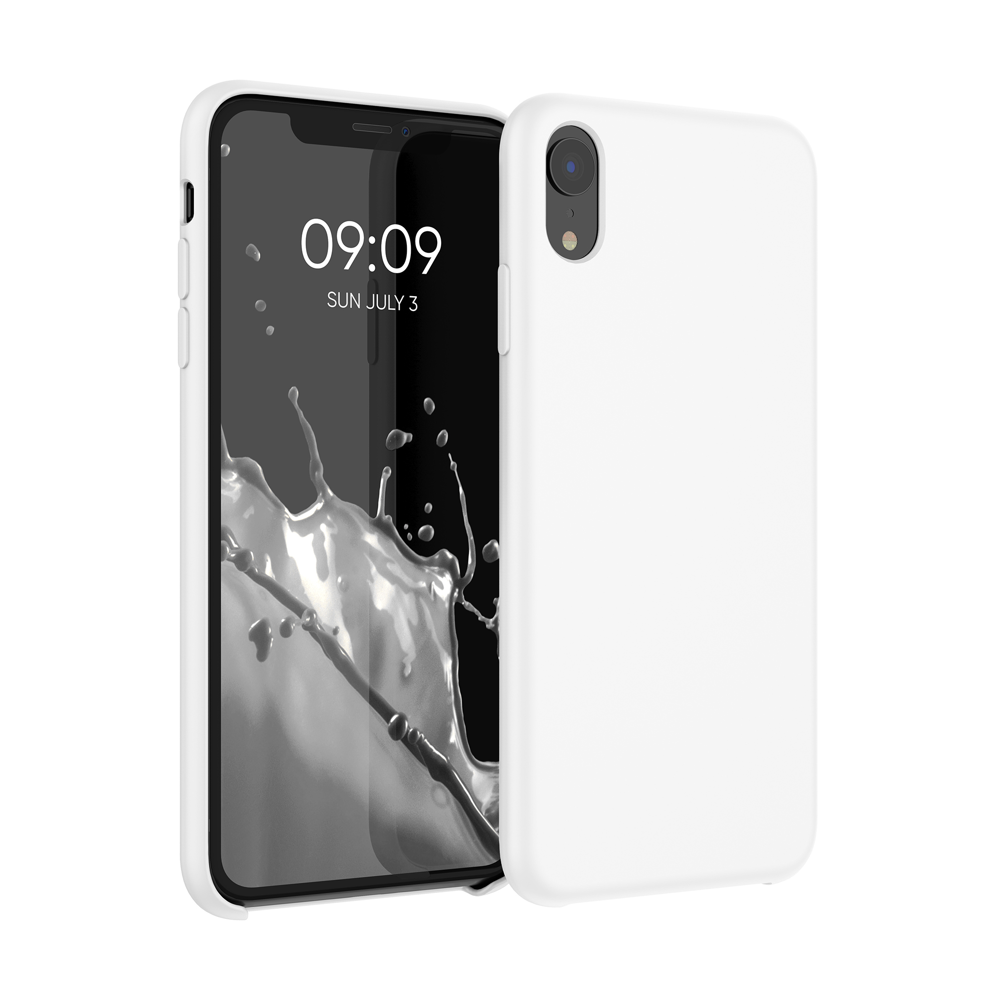 Silikonový kryt na mobil kwmobile pro Apple iPhone XR - bílá
