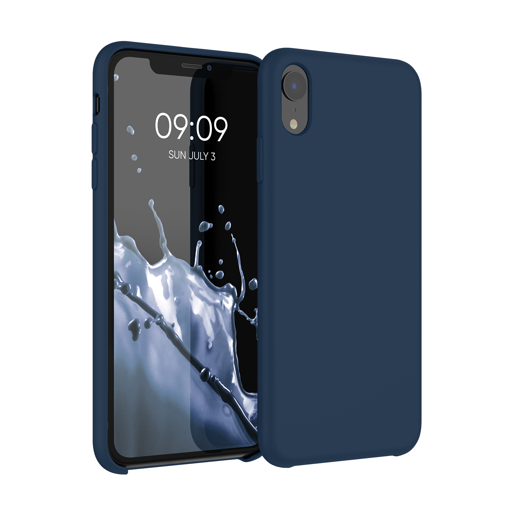 Silikonový kryt na mobil kwmobile pro Apple iPhone XR - námořnická modrá