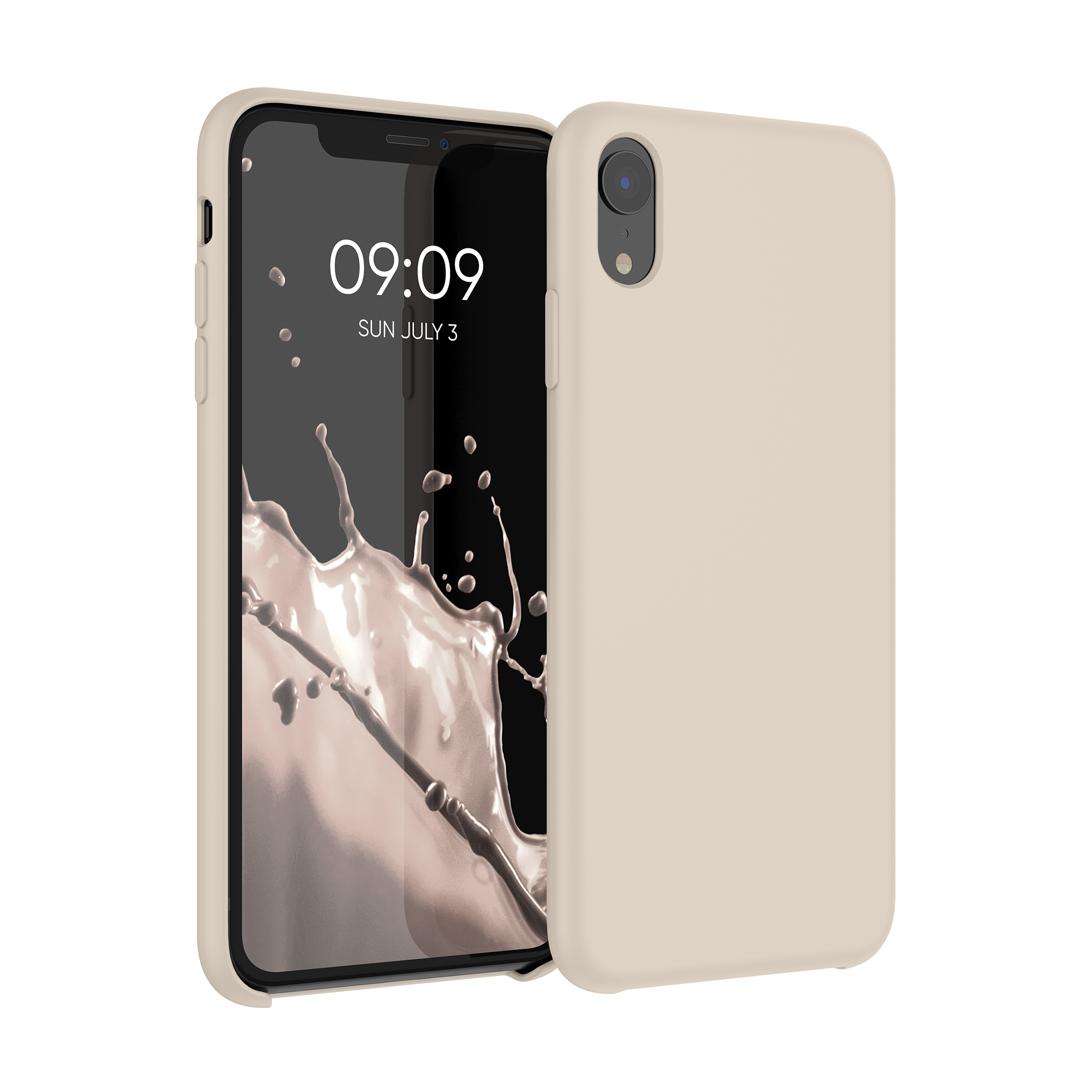 Silikonový kryt na mobil kwmobile pro Apple iPhone XR - perleťová