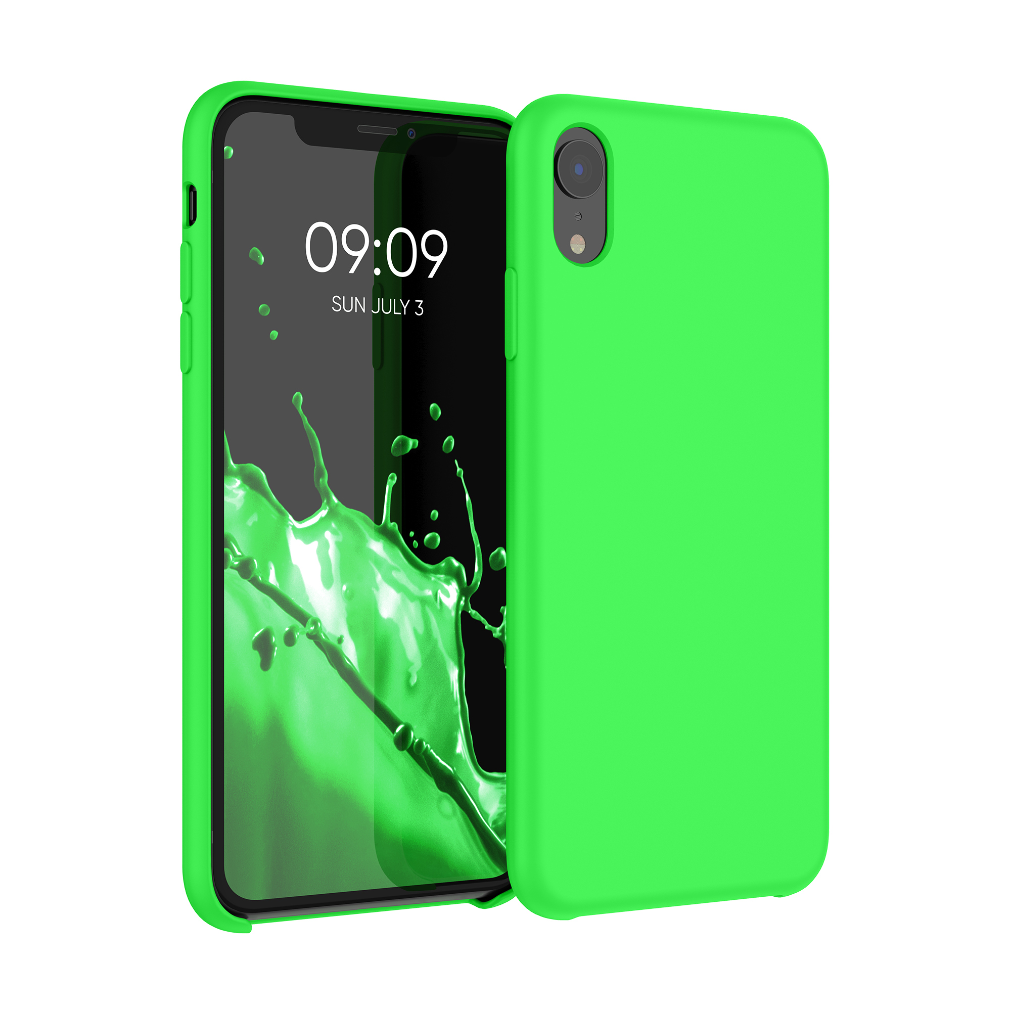 Silikonový kryt na mobil kwmobile pro Apple iPhone XR - limetkově zelená