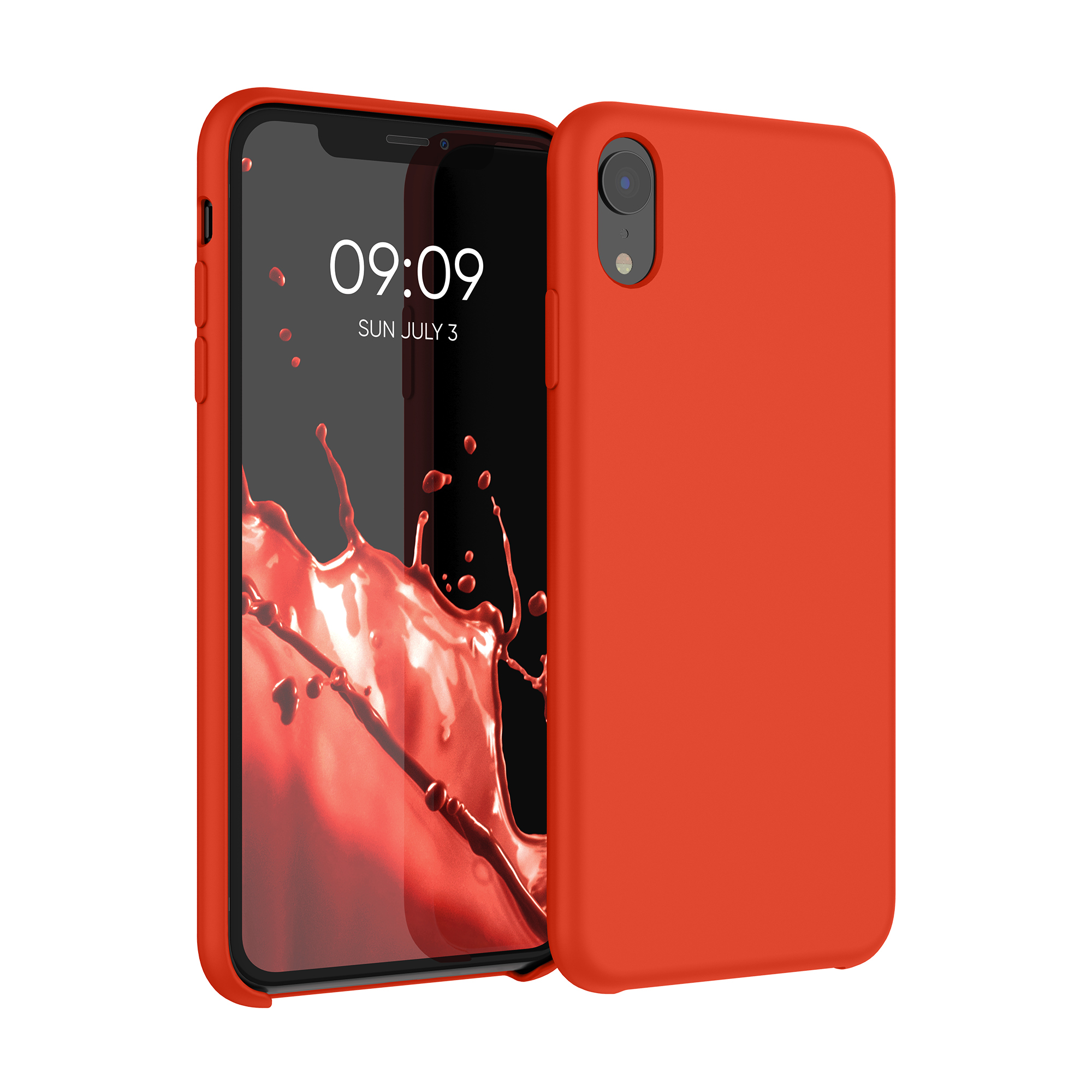 Silikonový kryt na mobil kwmobile pro Apple iPhone XR - rajčatově červená