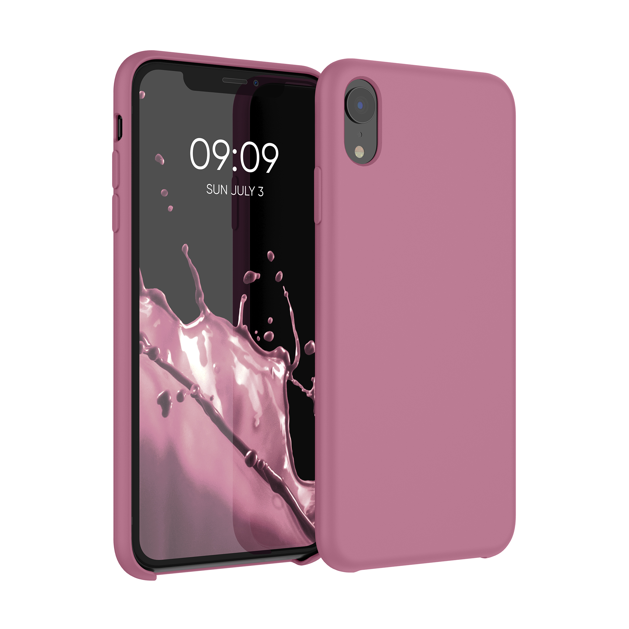 Silikonový kryt na mobil kwmobile pro Apple iPhone XR - tmavě růžová