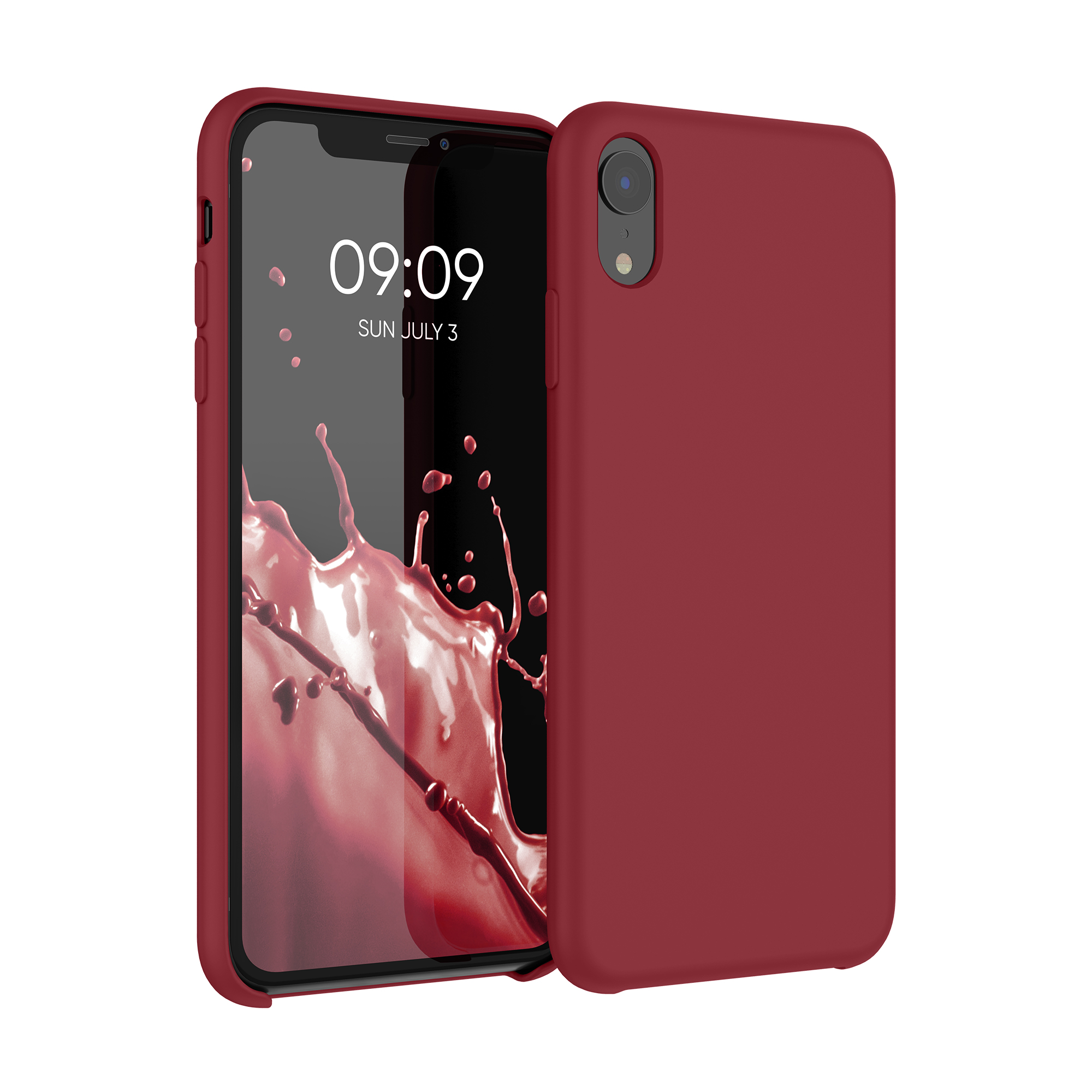 Silikonový kryt na mobil kwmobile pro Apple iPhone XR - tmavě červená