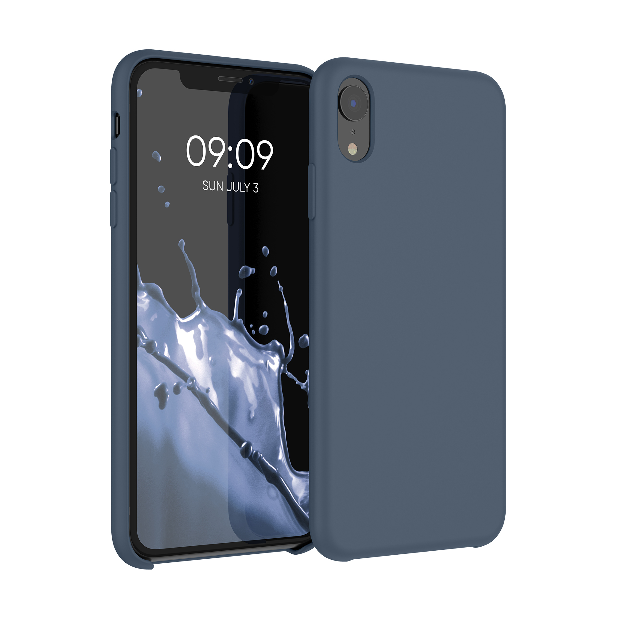 Silikonový kryt na mobil kwmobile pro Apple iPhone XR - tmavě břidlicová