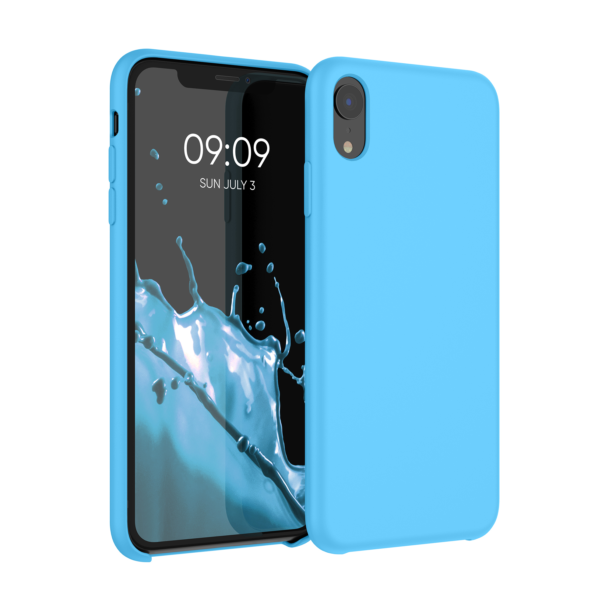Silikonový kryt na mobil kwmobile pro Apple iPhone XR - světle modrá