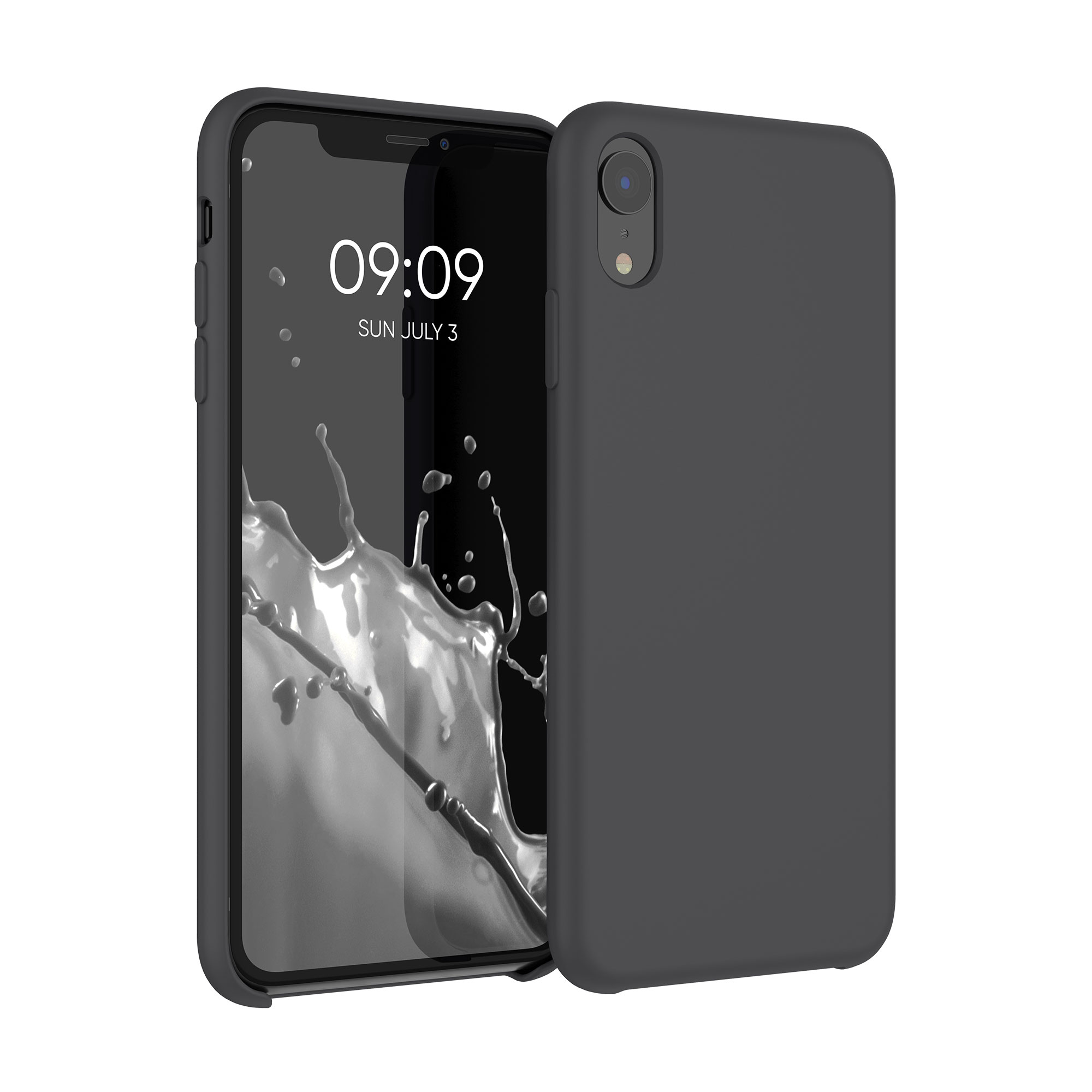 Silikonový kryt na mobil kwmobile pro Apple iPhone XR - matná černá