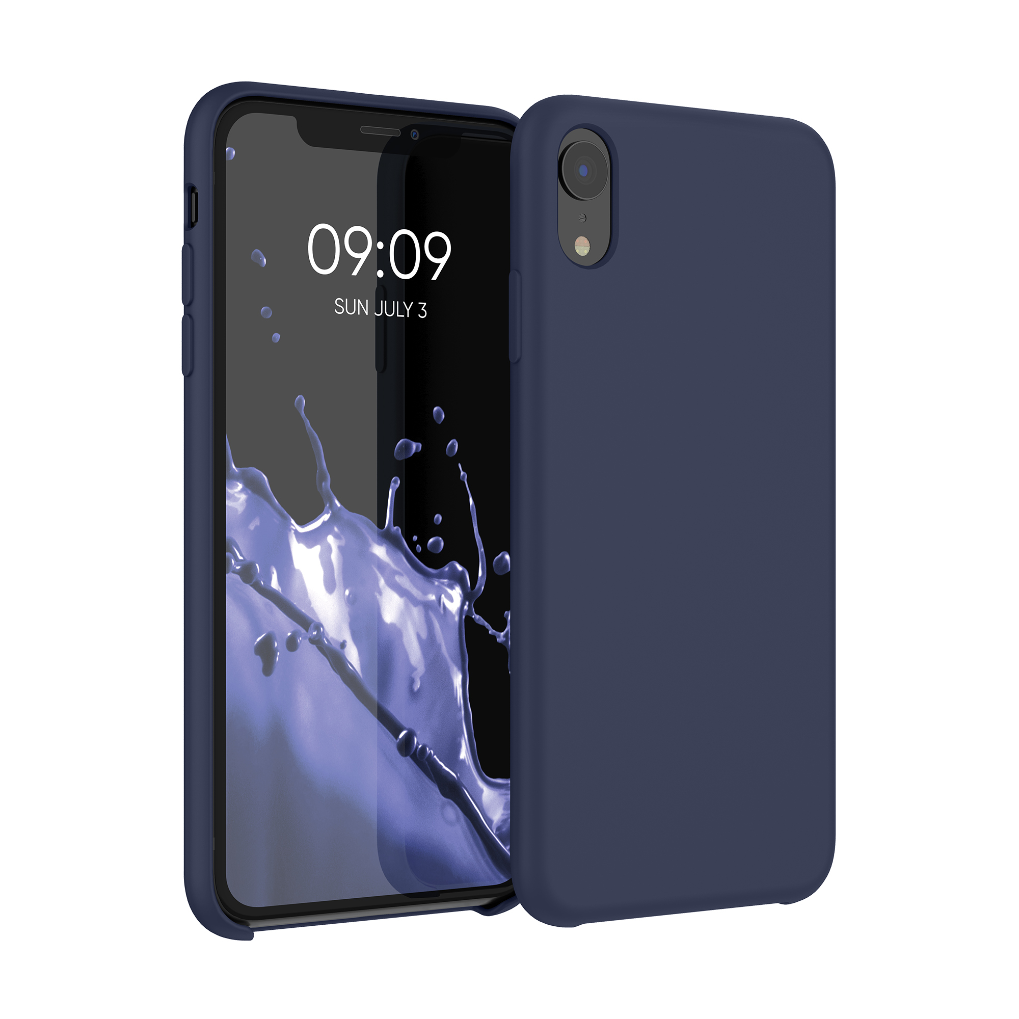 Silikonový kryt na mobil kwmobile pro Apple iPhone XR - matná tmavě modrá