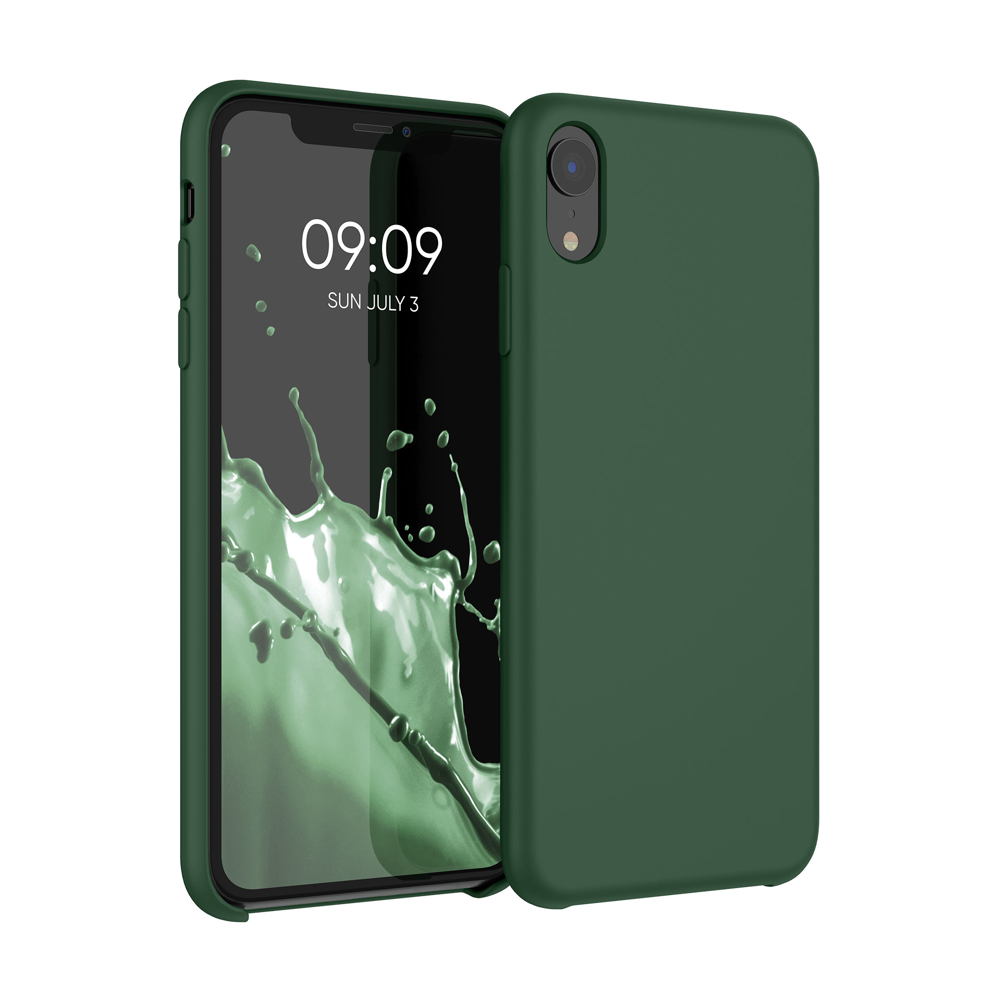 Silikonový kryt na mobil kwmobile pro Apple iPhone XR - tmavě zelená