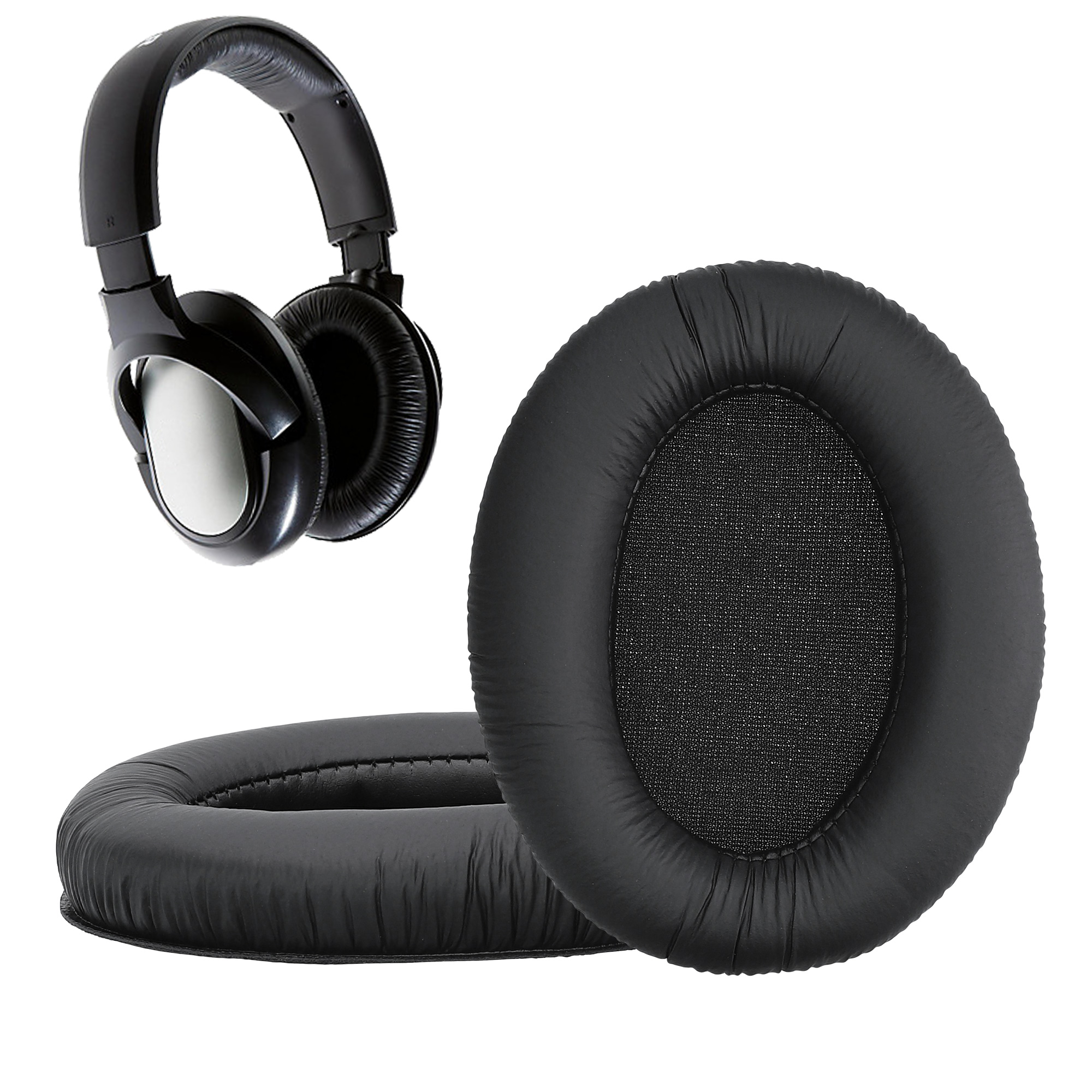 2x Náušníky na sluchátka kwmobile pro Sennheiser HD201 / HD206 / HD180 / HD… - černá