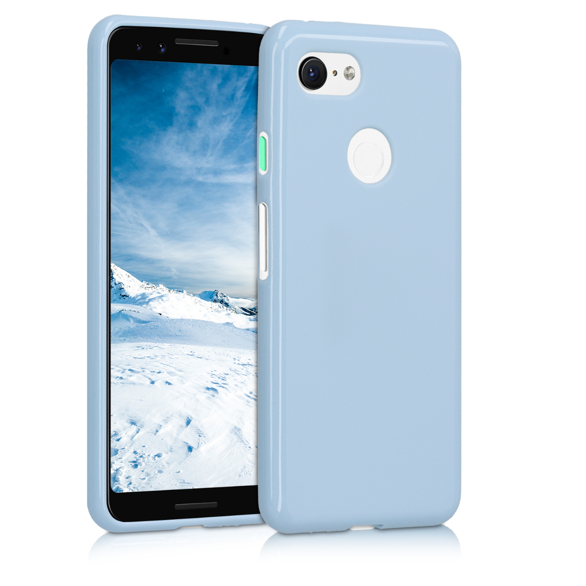 Silikonový kryt kwmobile pro Google Pixel 3 - matná světle modrá