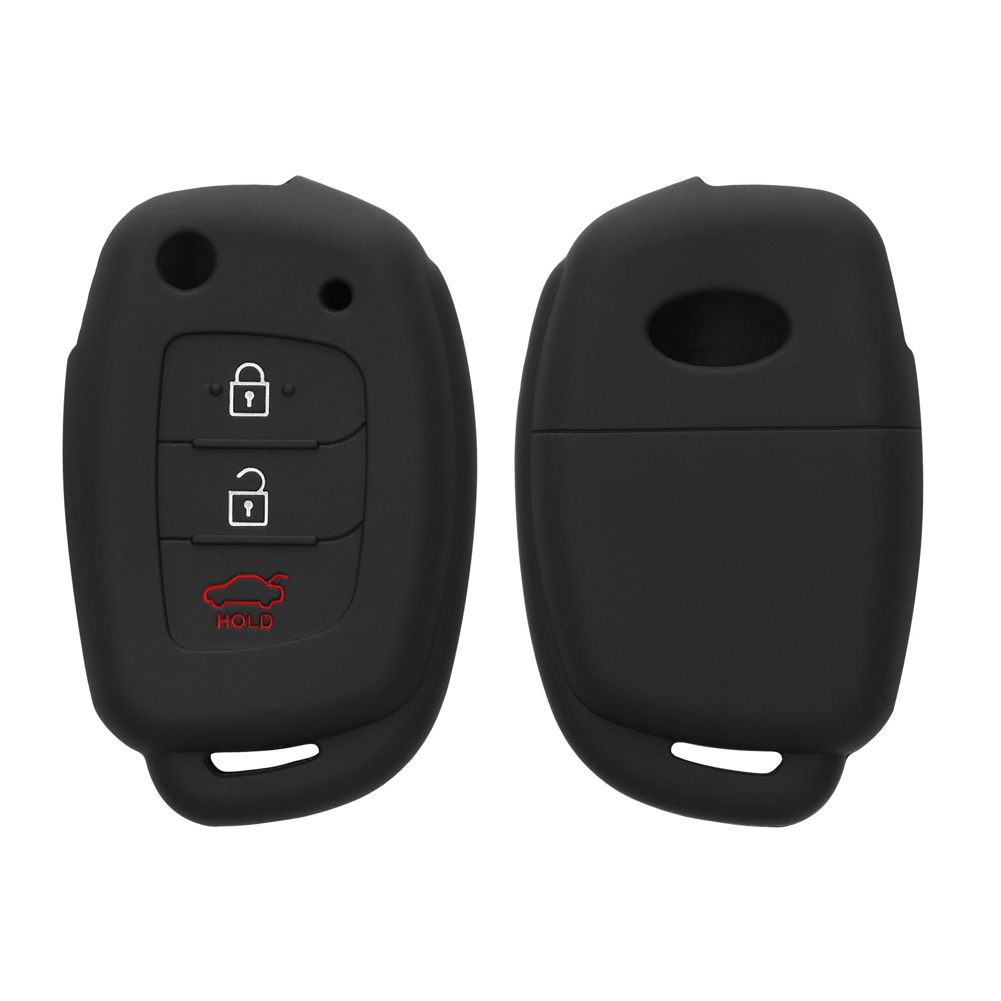 Pouzdro na klíč od auta kwmobile pro Hyundai 3 Button Flip Key - černá