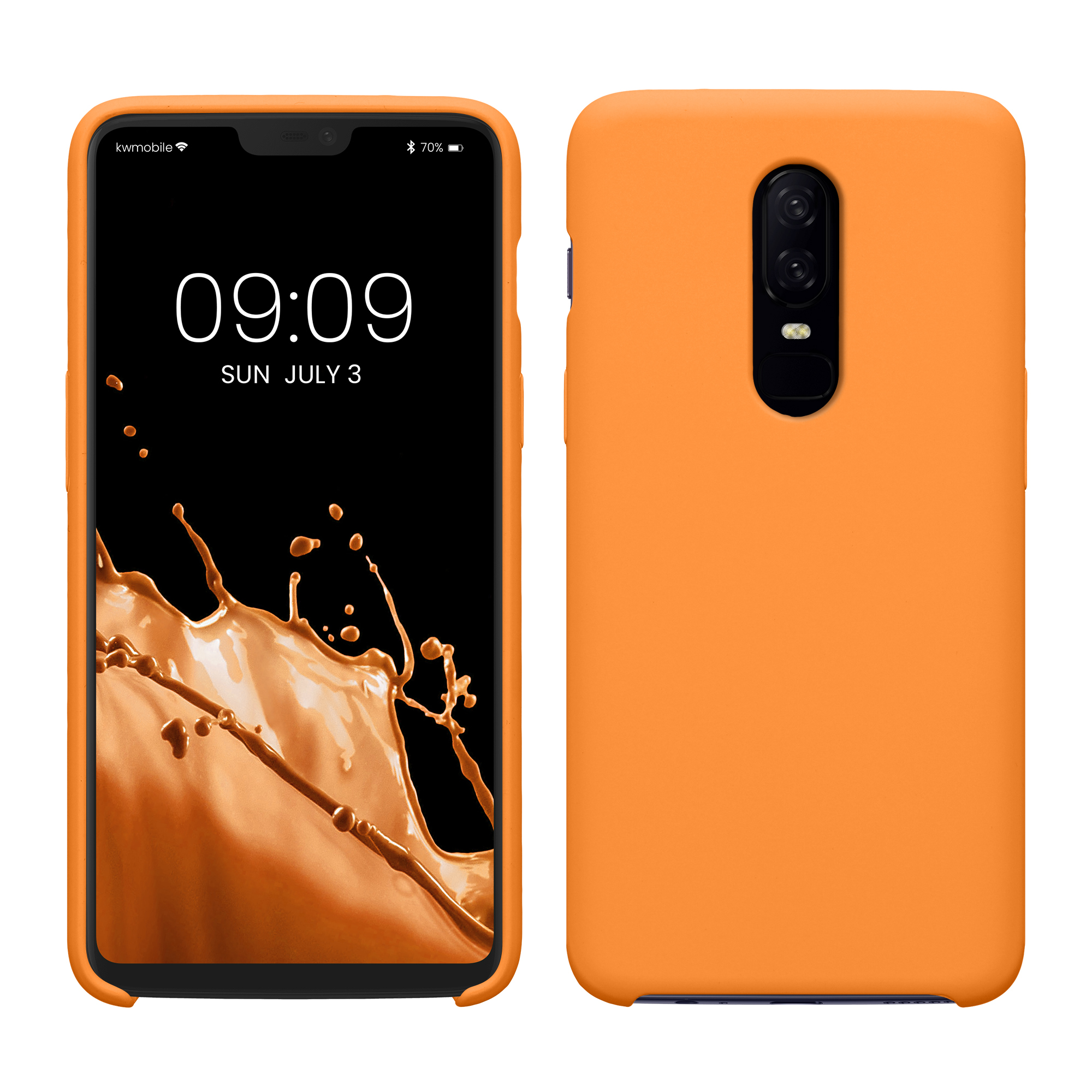 Kryt na mobil OnePlus 6 kwmobile TPU ovocná oranžová