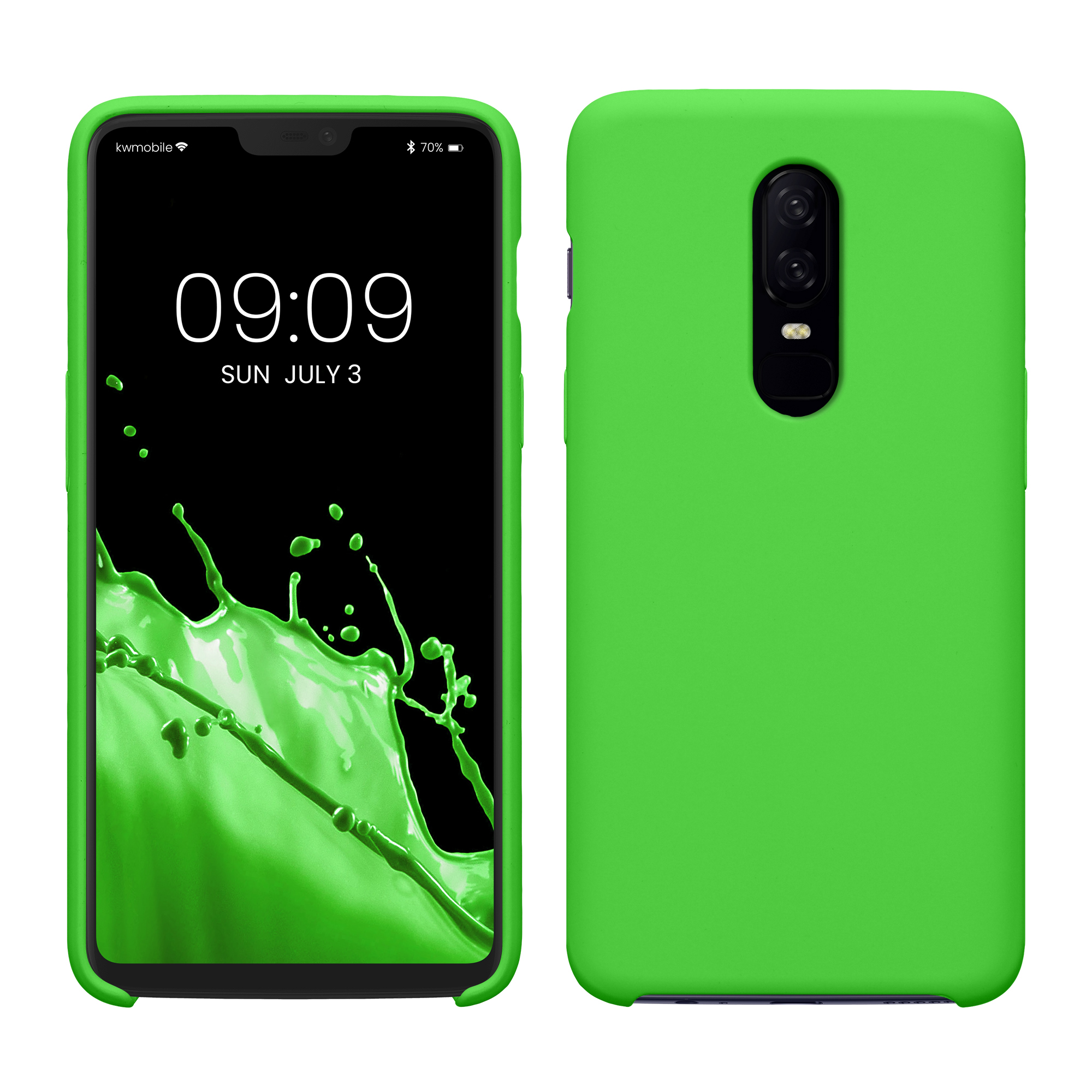 Kryt na mobil OnePlus 6 kwmobile TPU limetková zelená