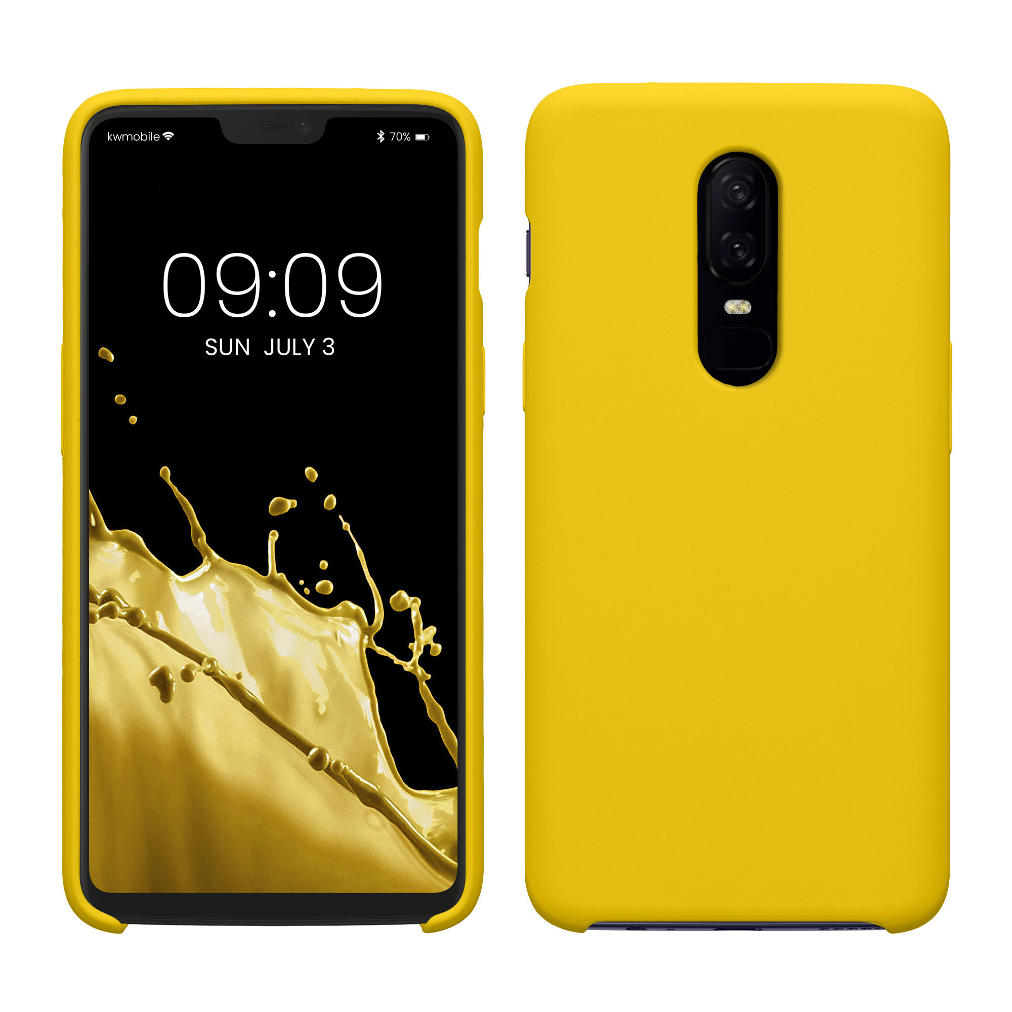 Kryt na mobil OnePlus 6 kwmobile TPU zářivá žlutá