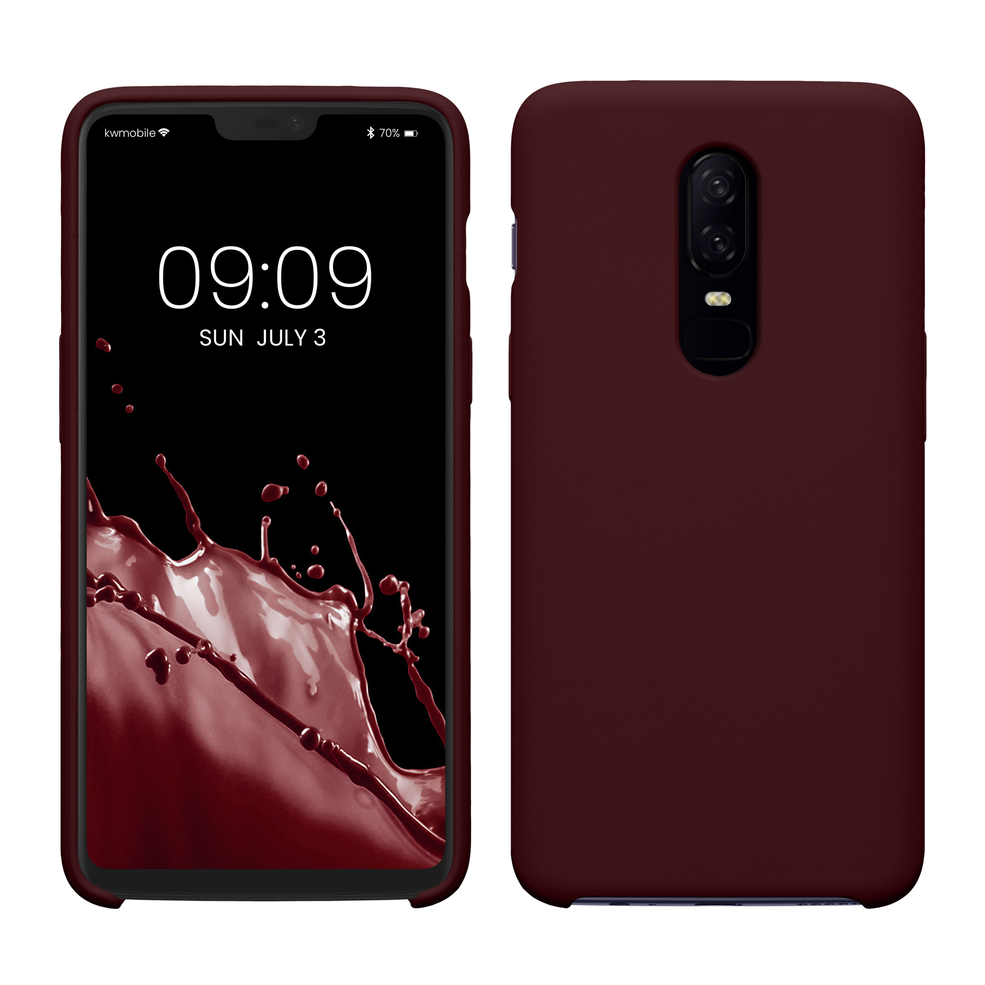Kryt na mobil OnePlus 6 kwmobile TPU bordeaux fialová