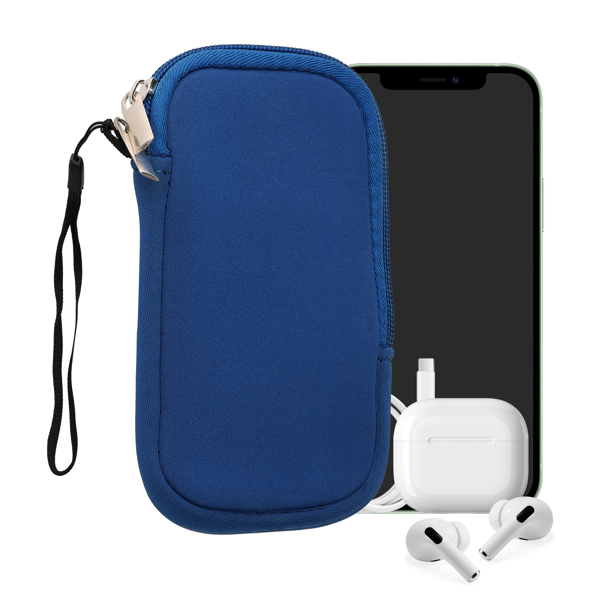 Univerzální pouzdro na mobil univerzální mobil do 4,5" / velikost S kwmobile - sleeve in blue