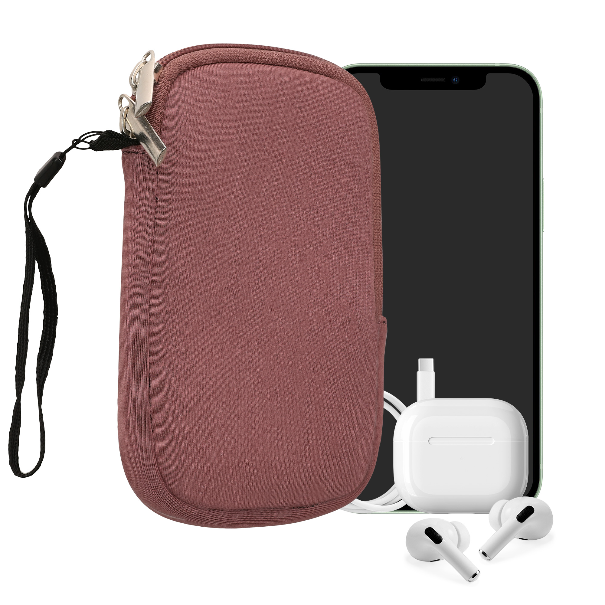 Univerzální pouzdro na mobil univerzální mobil do 4,5" / velikost S kwmobile - sleeve in dark rose