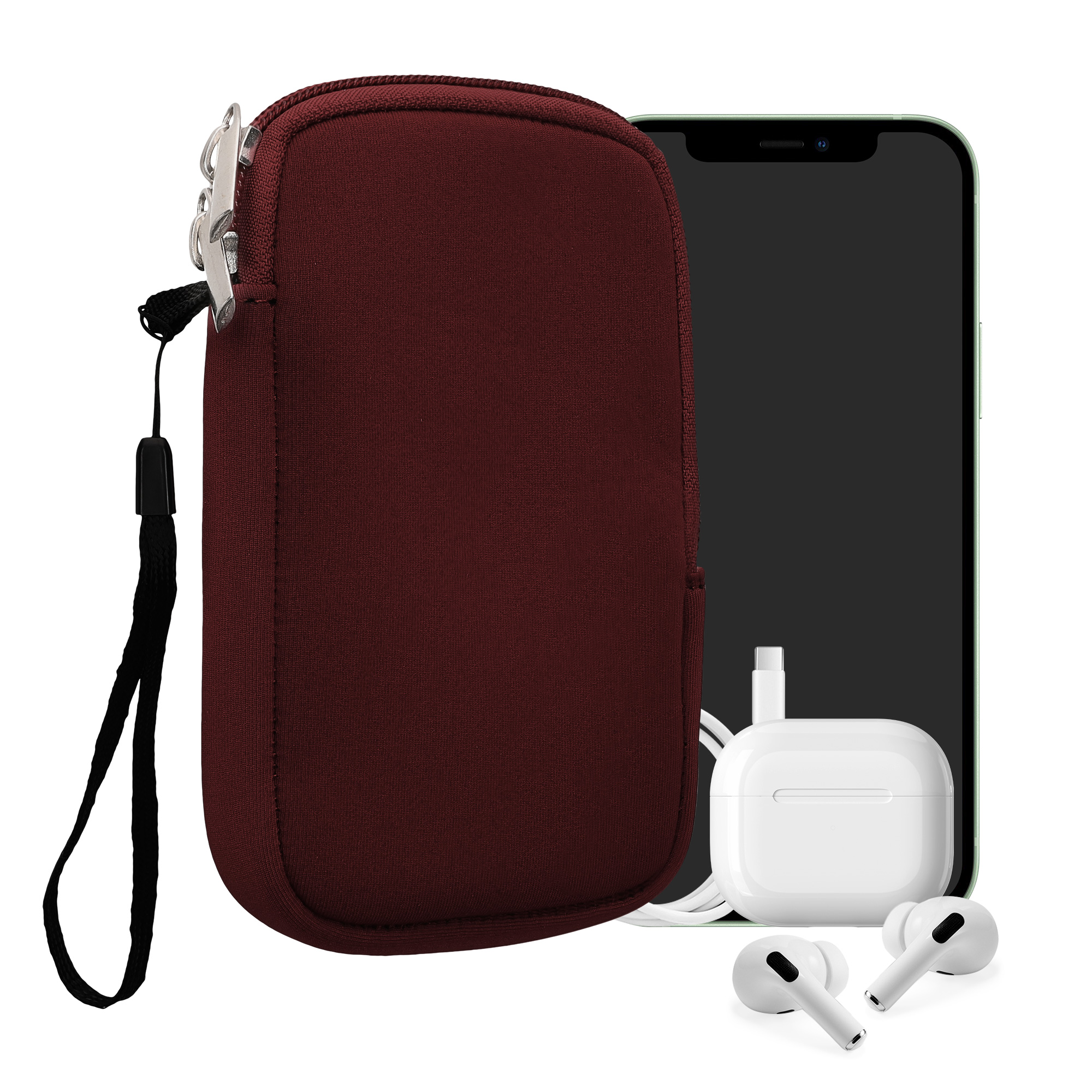 Univerzální pouzdro na mobil kwmobile pro Universal Phone Pouch Size M, sleeve in berry