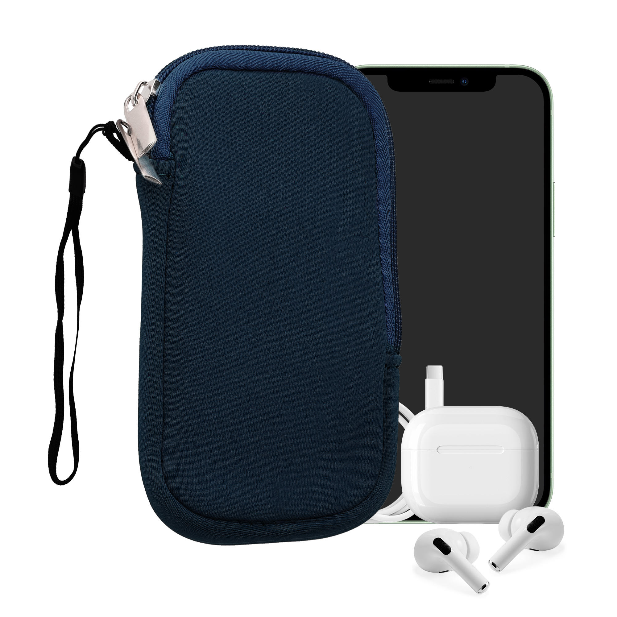 Univerzální pouzdro na mobil kwmobile pro Universal Phone Pouch Size M, sleeve in navy blue