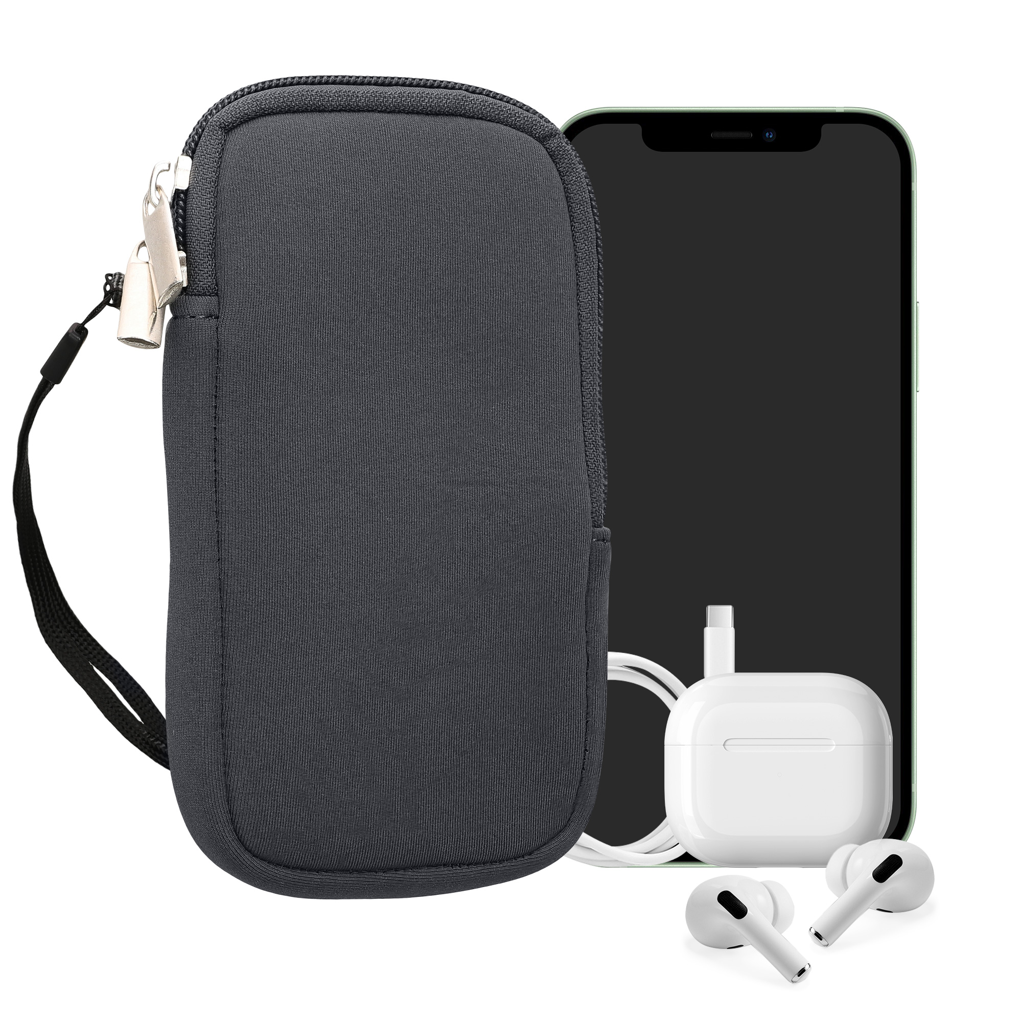 Univerzální pouzdro na mobil kwmobile pro Universal Phone Pouch Size M, sleeve in blue grey
