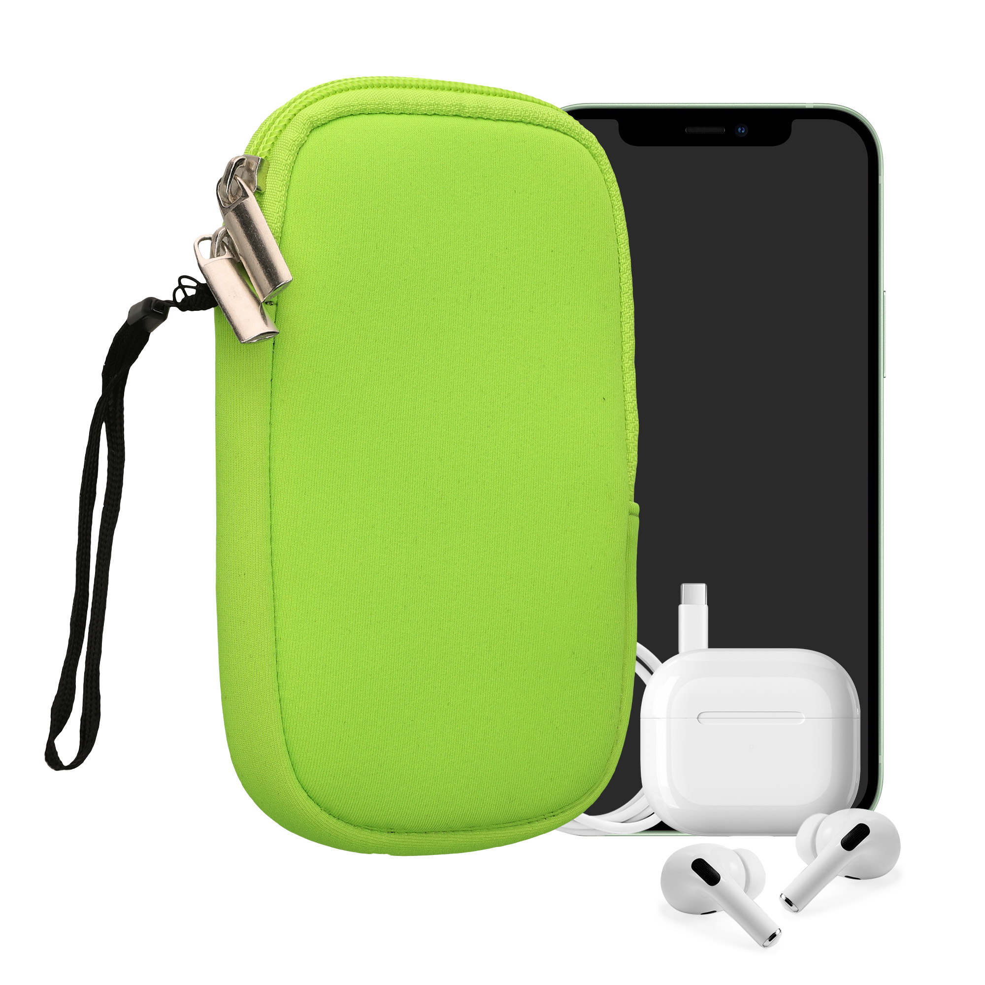 Univerzální pouzdro na mobil kwmobile pro Universal Phone Pouch Size M, sleeve in neon green