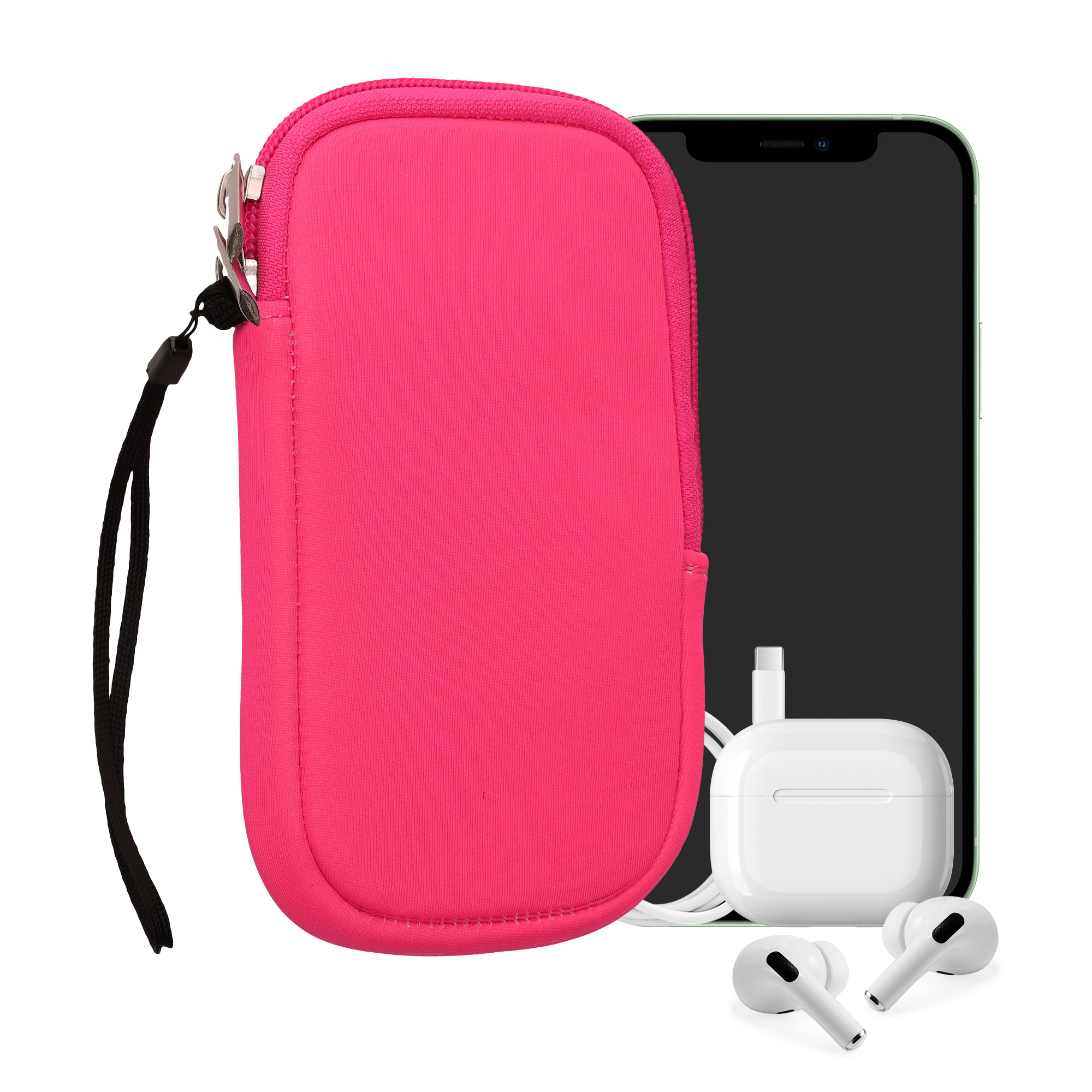Univerzální pouzdro na mobil kwmobile pro Universal Phone Pouch Size M, sleeve in neon pink