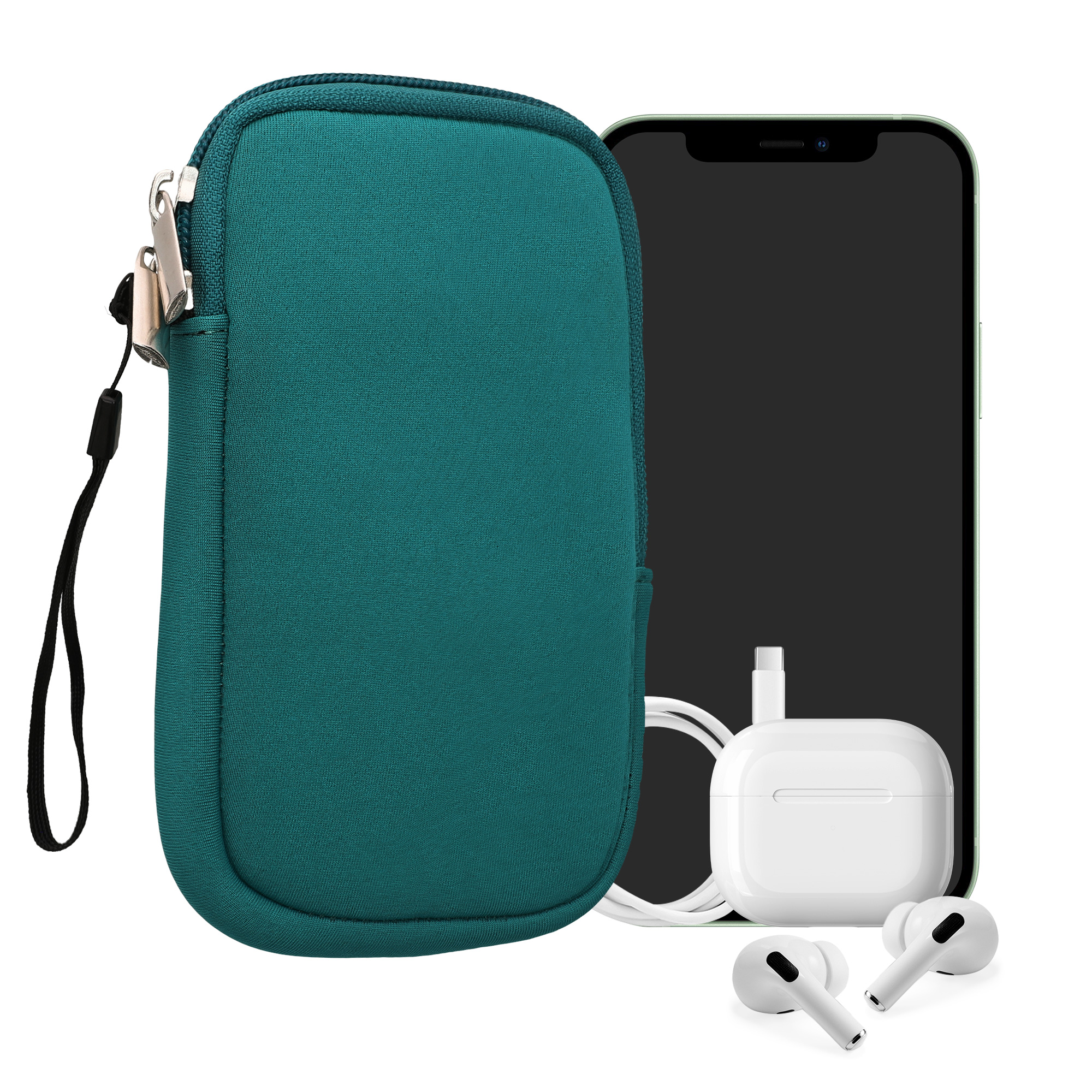 Univerzální pouzdro na mobil kwmobile pro Universal Phone Pouch Size M, sleeve in petrol