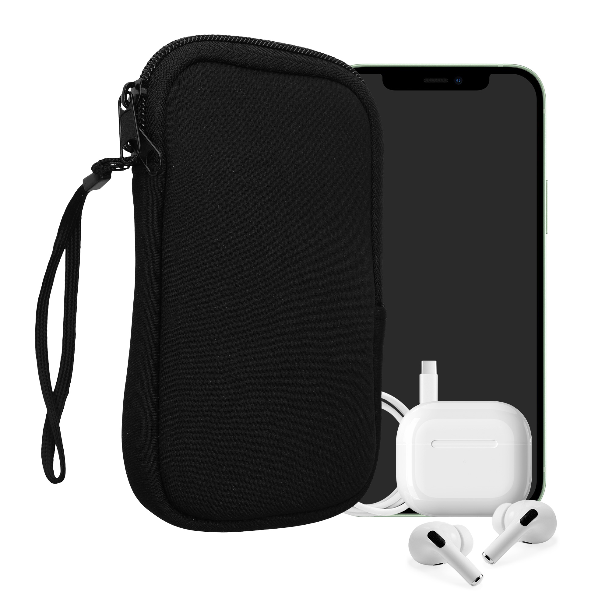 kwmobile univerzální pouzdro na mobil L 6.5", neopren, černá