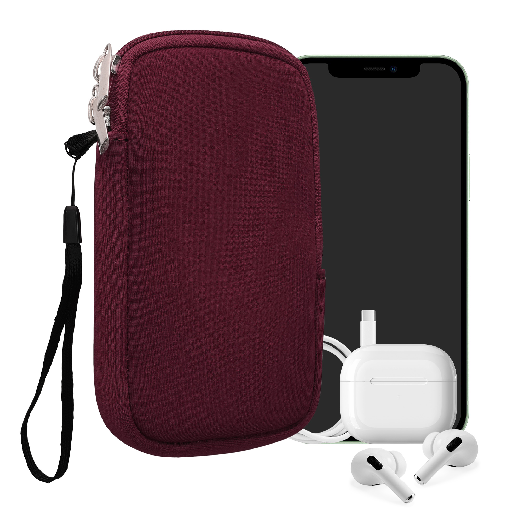 kwmobile univerzální pouzdro na mobil L 6.5", neopren, Bordeaux