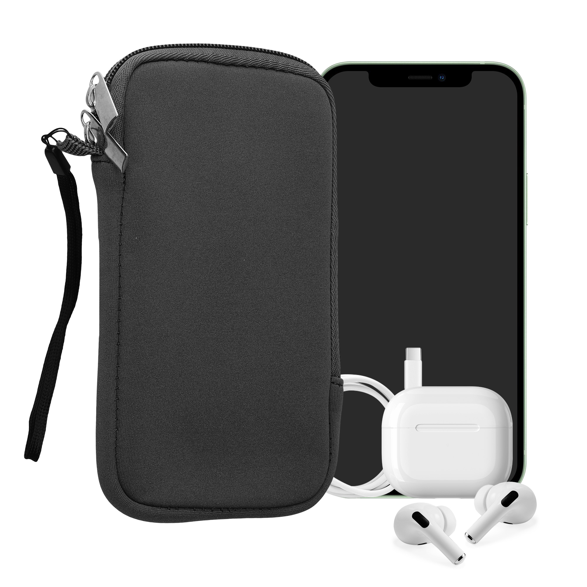 kwmobile univerzální pouzdro na mobil L 6.5", neopren, šedá
