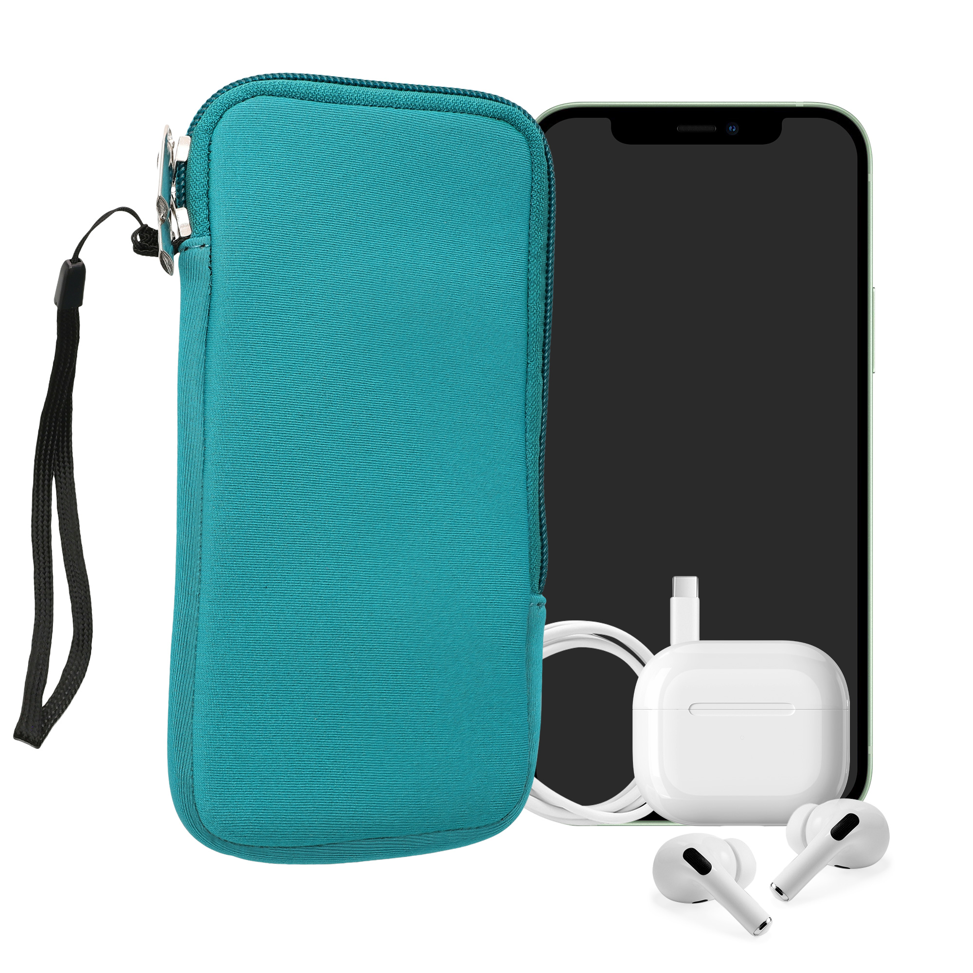 kwmobile univerzální pouzdro na mobil L 6.5", neopren, tyrkysová