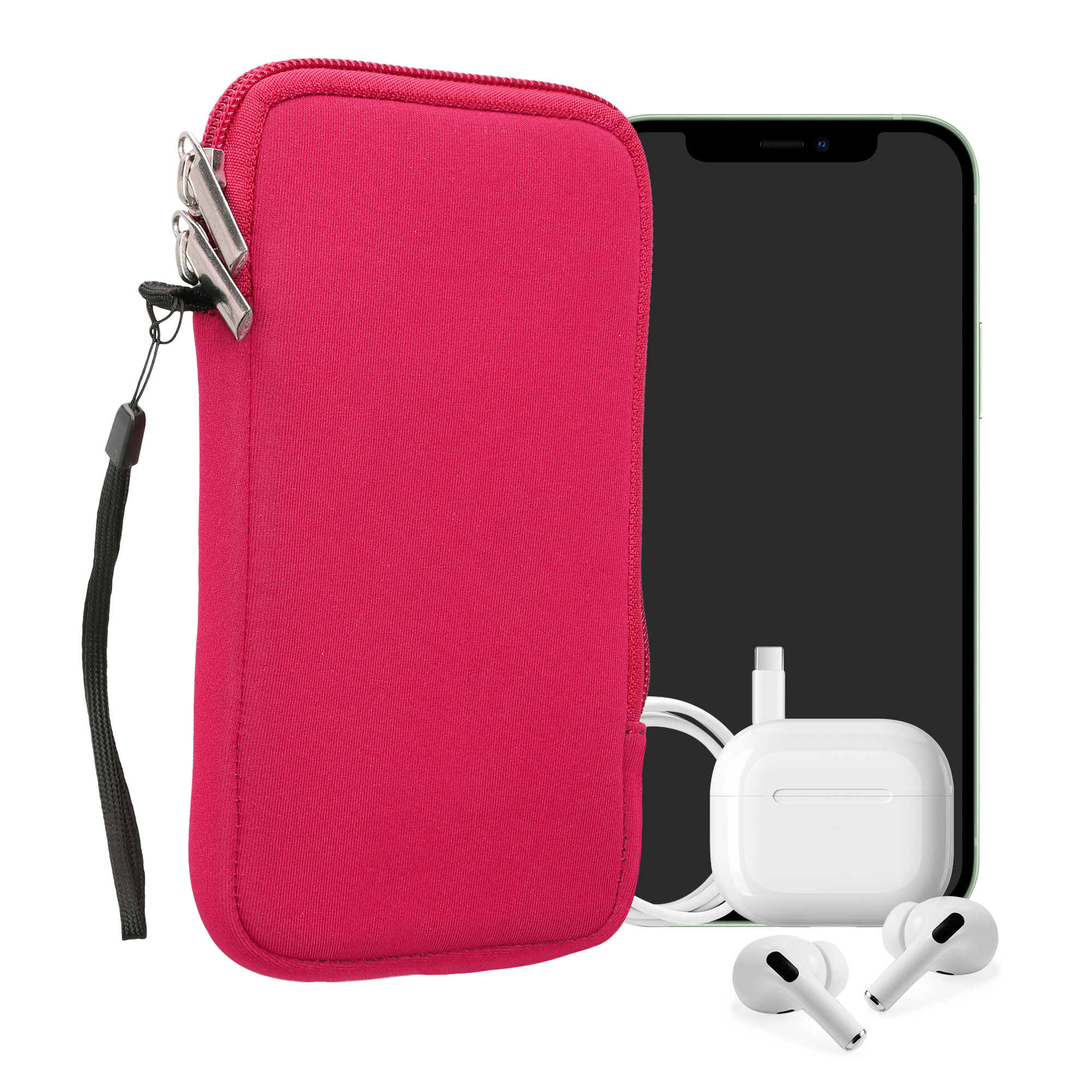 Univerzální pouzdro na mobil kwmobile - XL - 17,7 x 8,5 cm (6.7/6.8") - tmavě růžová
