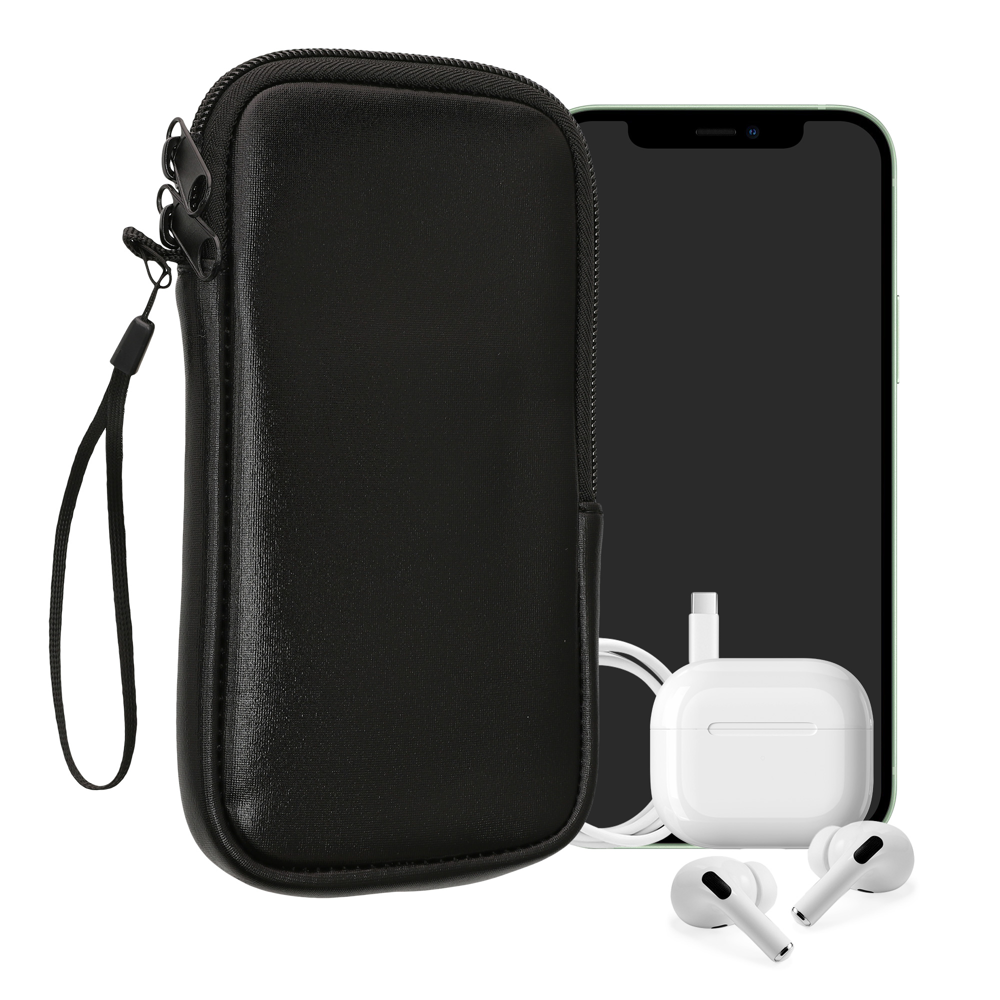 kwmobile univerzální pouzdro na mobil L 6.5", neopren, Metallic černá