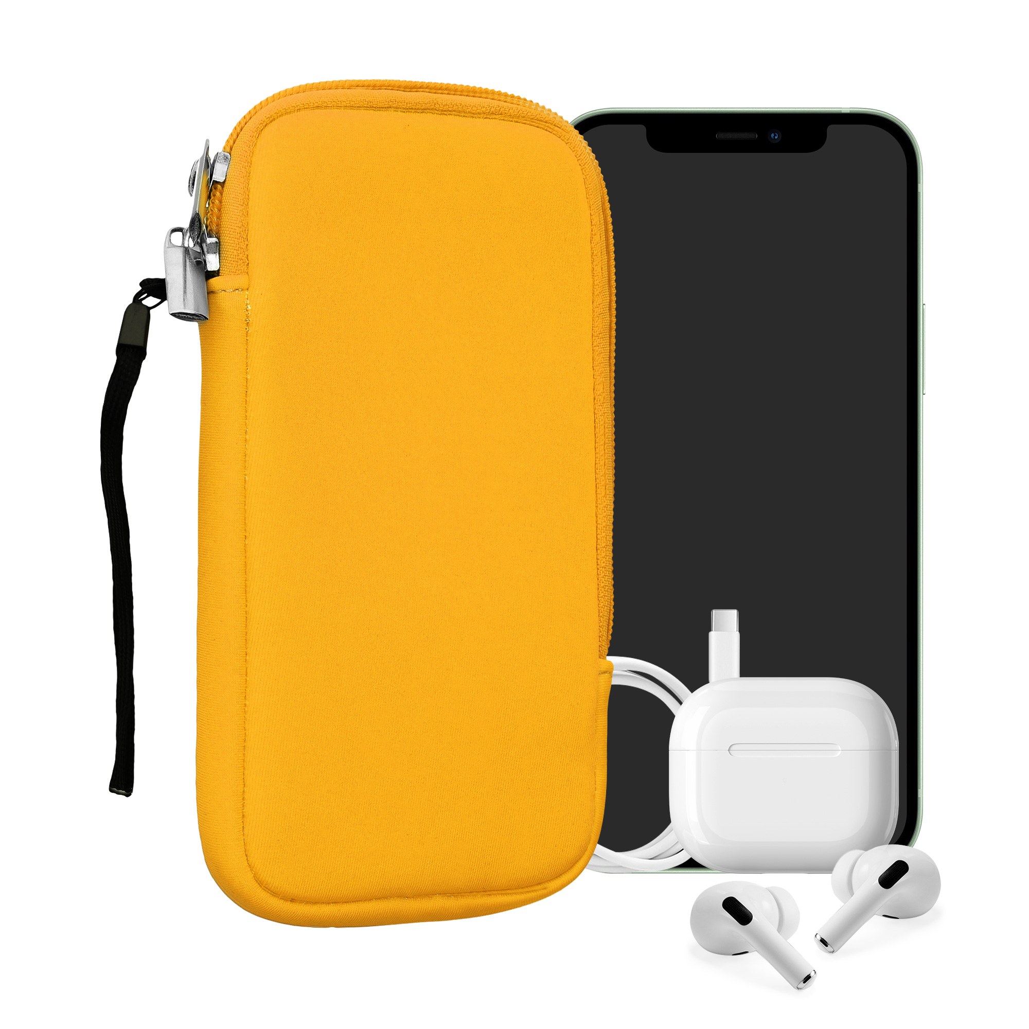 Univerzální pouzdro na mobil kwmobile - XL - 17,7 x 8,5 cm (6.7/6.8") - medově žlutá