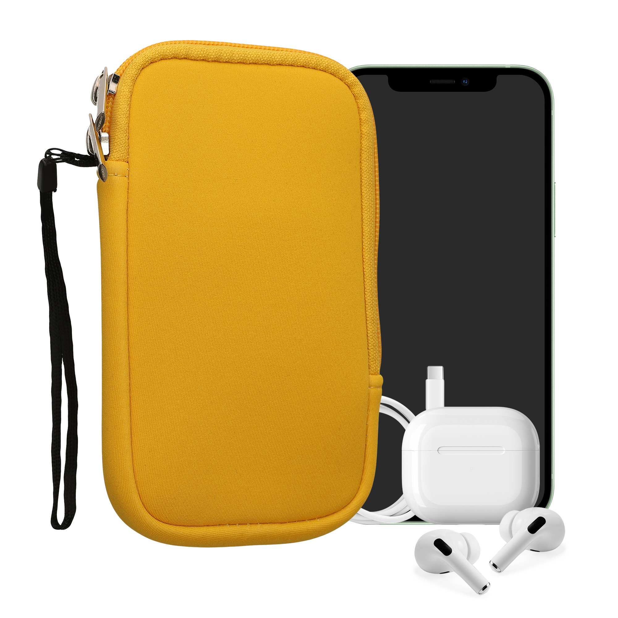Univerzální pouzdro na mobil kwmobile pro Universal Phone Pouch Size M, sleeve in honey yellow