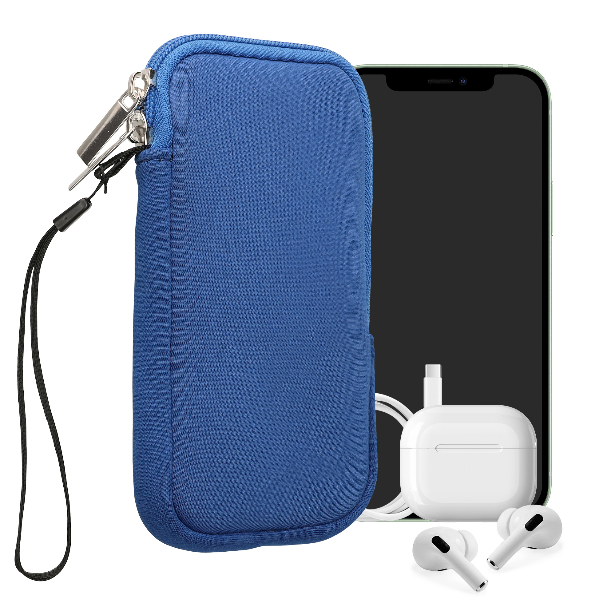 Univerzální pouzdro na mobil kwmobile pro Universal Phone Pouch Size M, sleeve in baltic blue