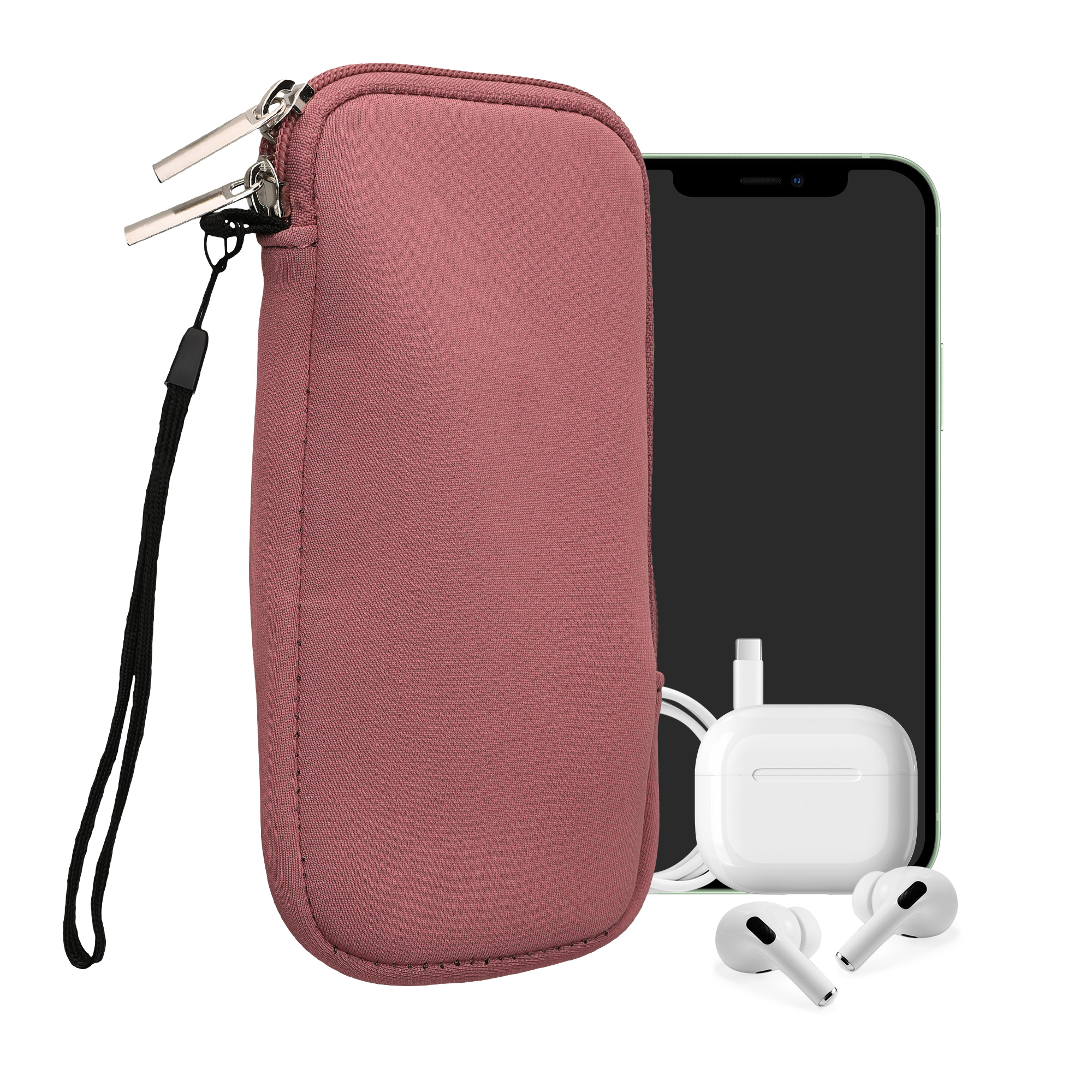 Univerzální pouzdro na mobil kwmobile - XL - 17,7 x 8,5 cm (6.7/6.8") - pudrově růžová