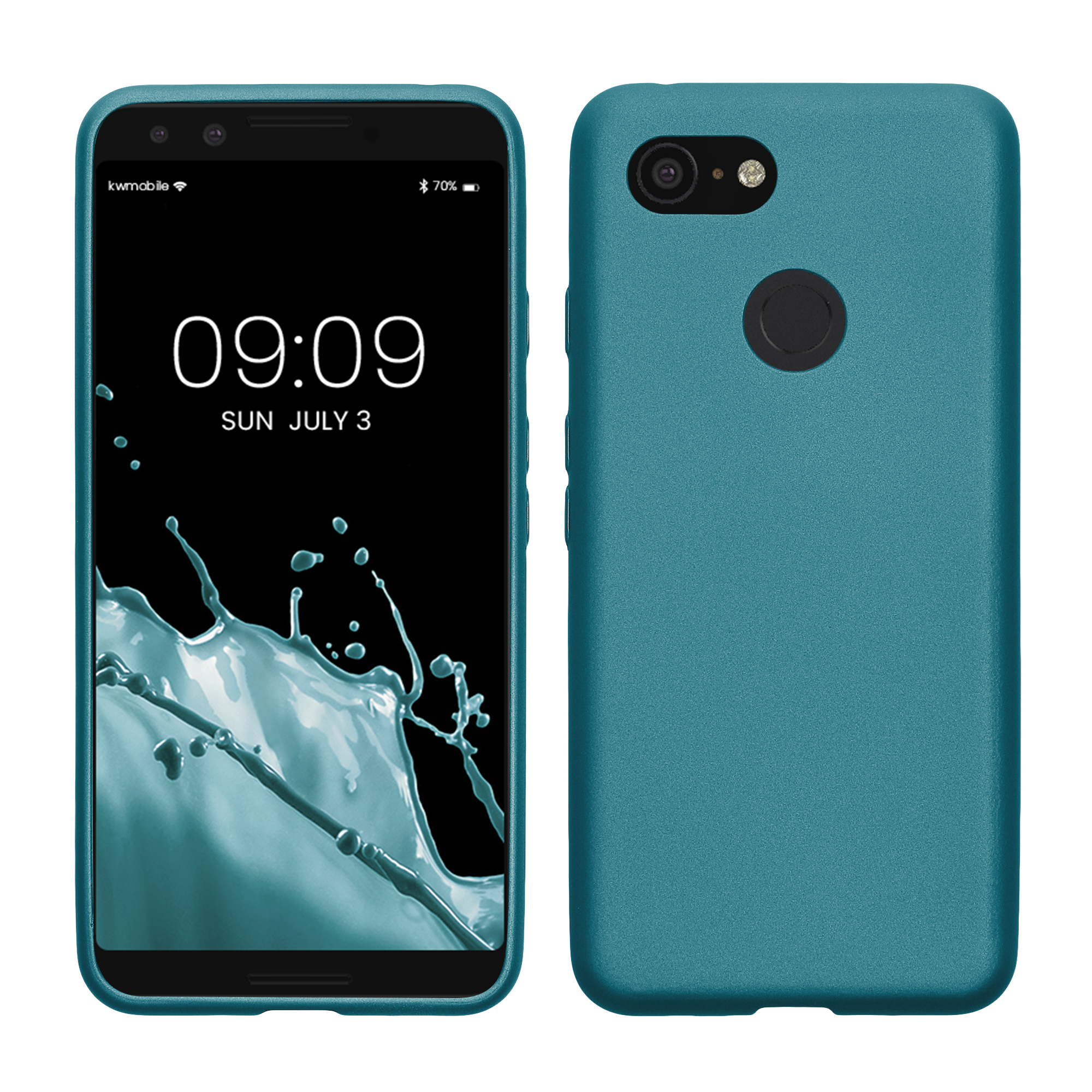 Zadní kryt kwmobile pro Google Pixel 3 - metalická karibská modrá