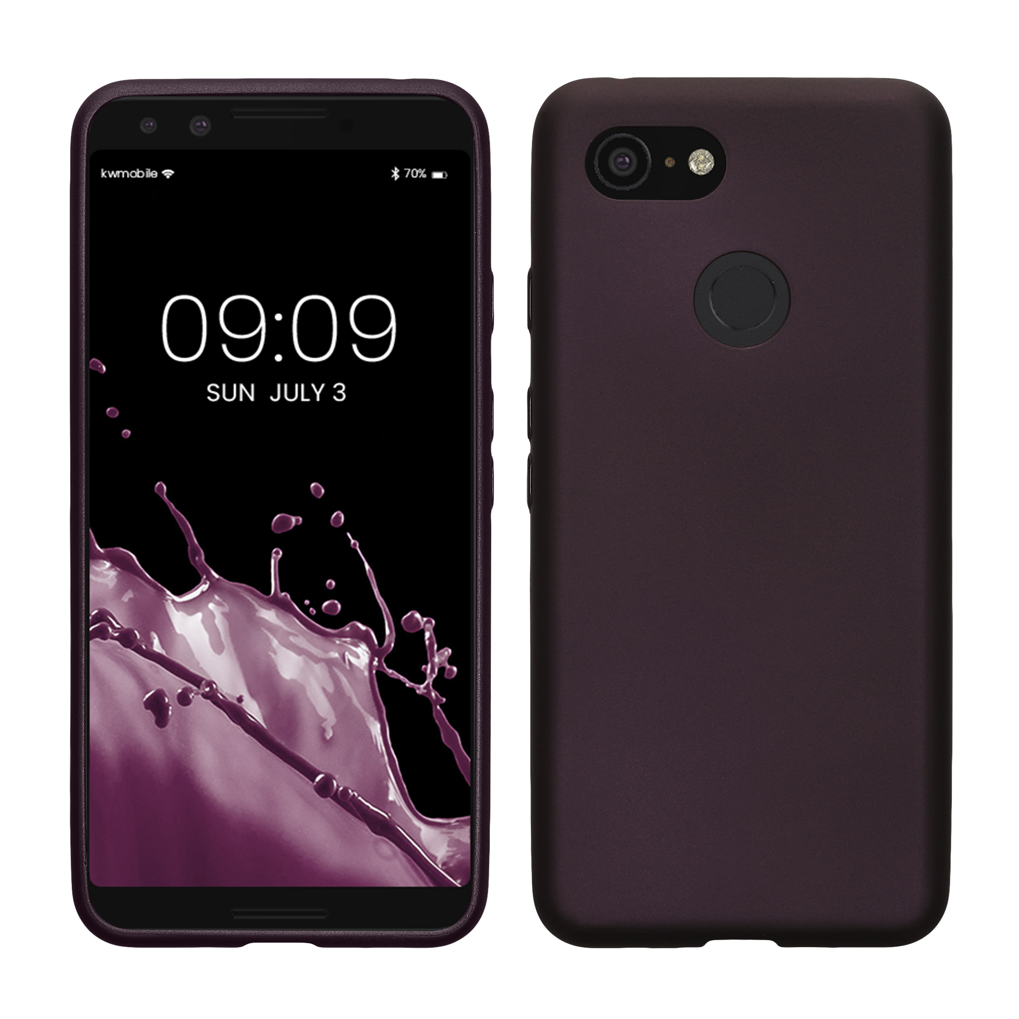 Silikonový kryt kwmobile pro Google Pixel 3 - metalická berry