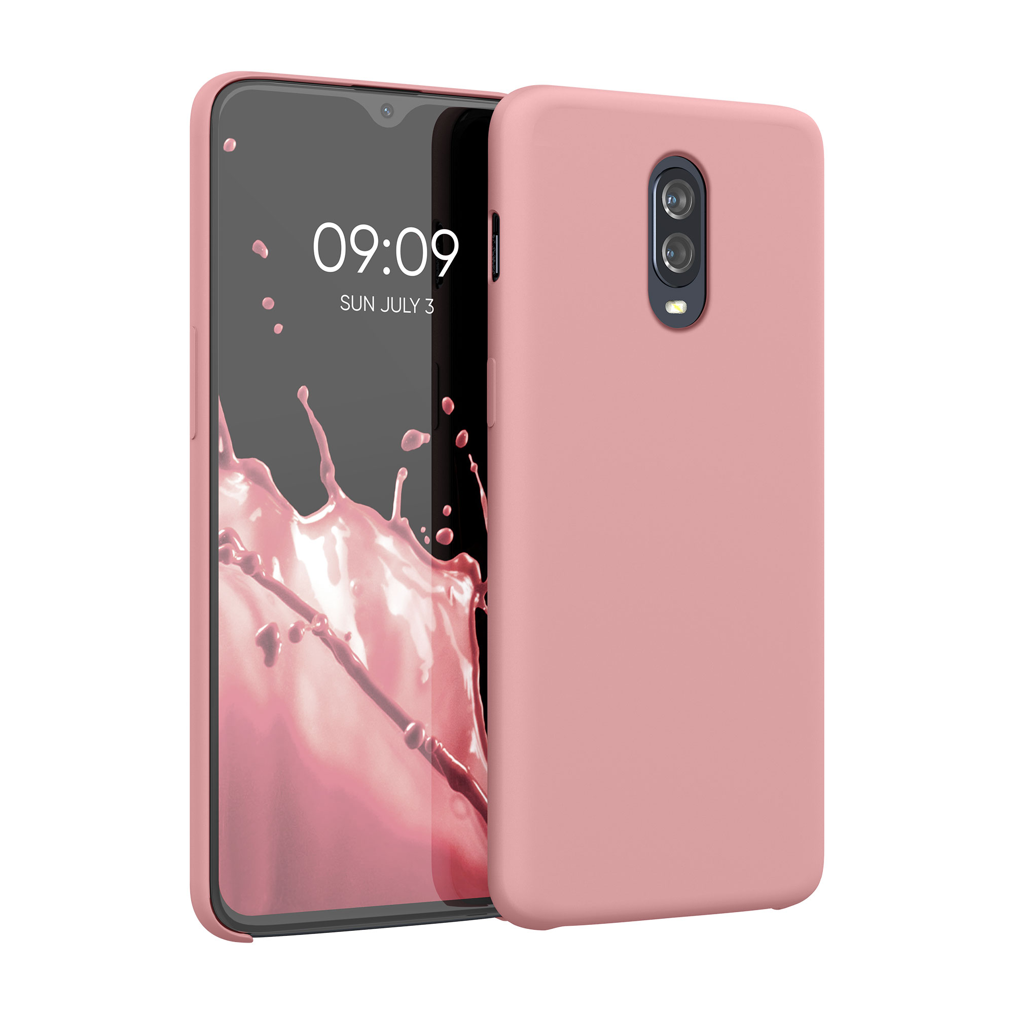 Kryt na mobil OnePlus 6T kwmobile TPU zimní růžová