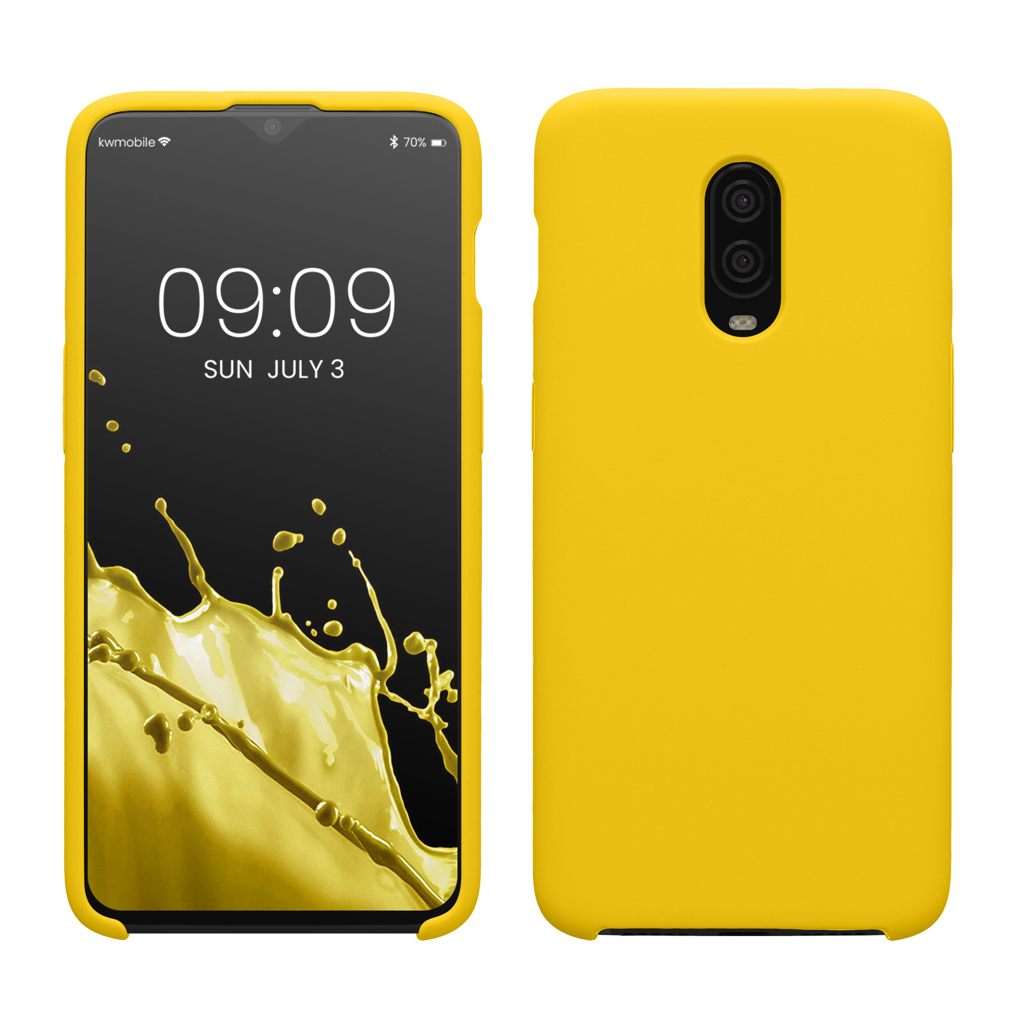 Kryt na mobil OnePlus 6T kwmobile TPU zářivá žlutá