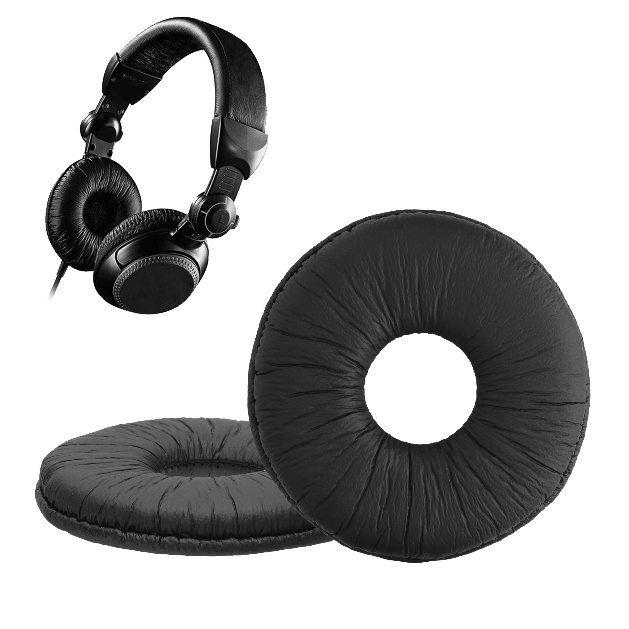 2x Náhradní náušníky / polstrování Technics RP DJ1200 / DJ1210 kwmobile - černá