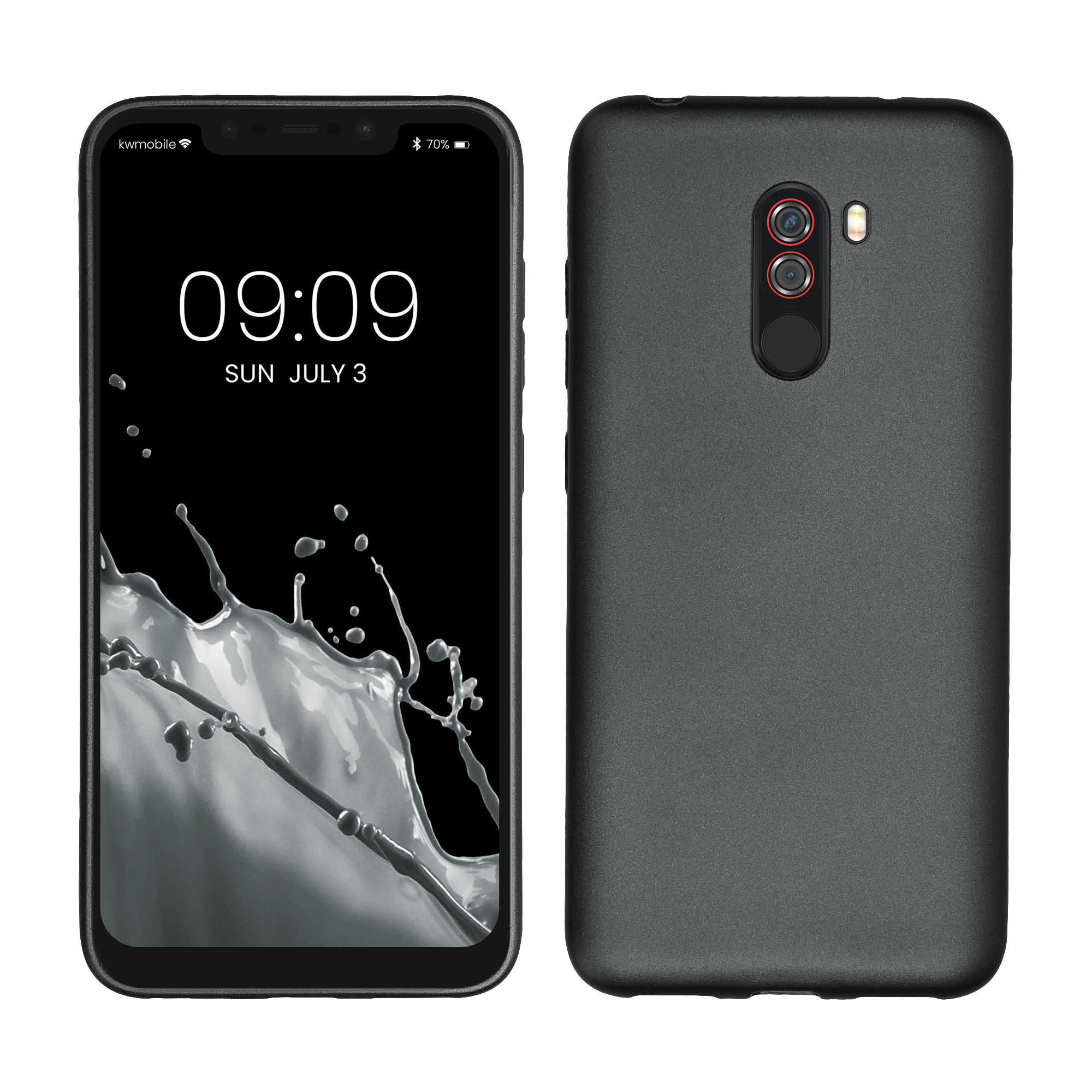 Kryt Xiaomi Pocophone F1 metalický TPU šedá kwmobile