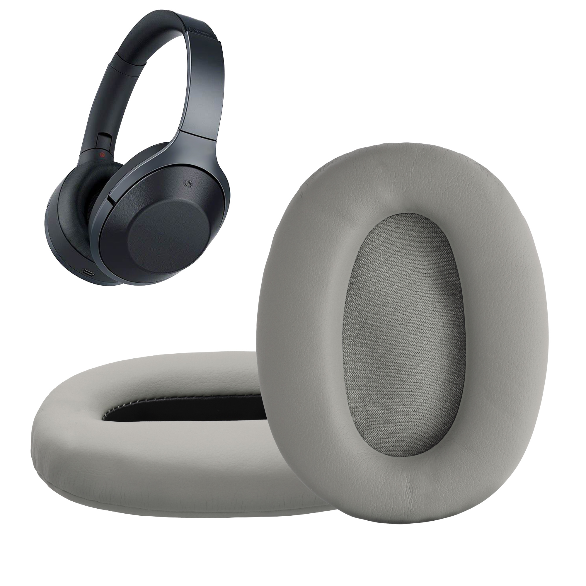 2x náušníky na sluchátka pro Sony MDR-1000X / WH-1000XM2 kwmobile - šedá